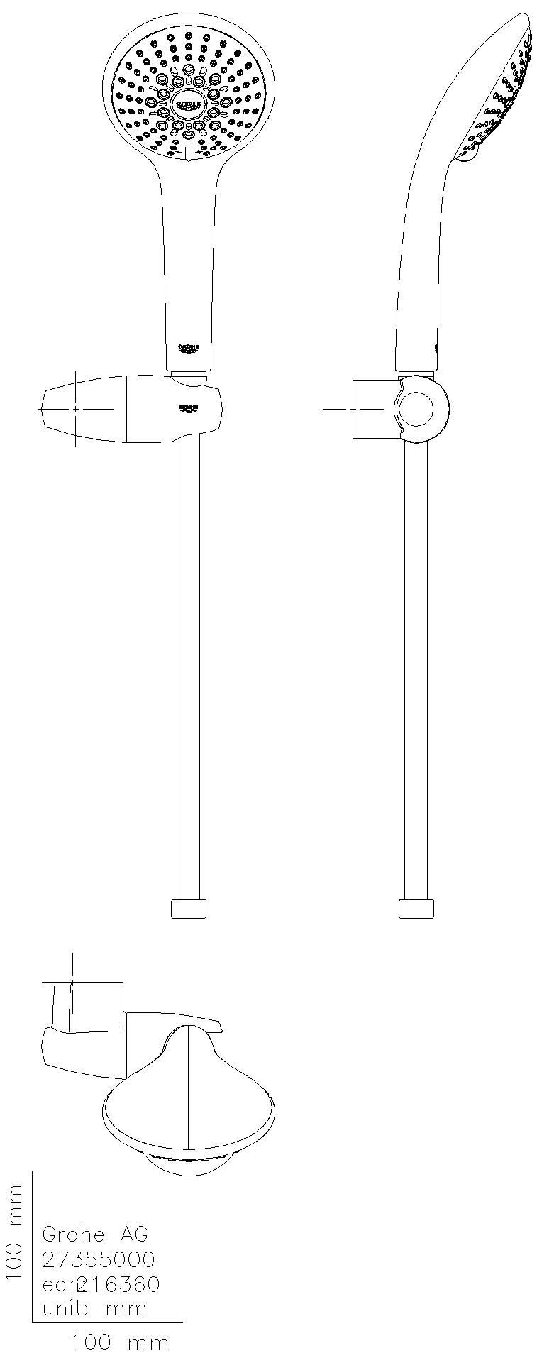 GROHE Wandhalterset Euphoria 110 Champagne 27355 17l verstellbar chrom