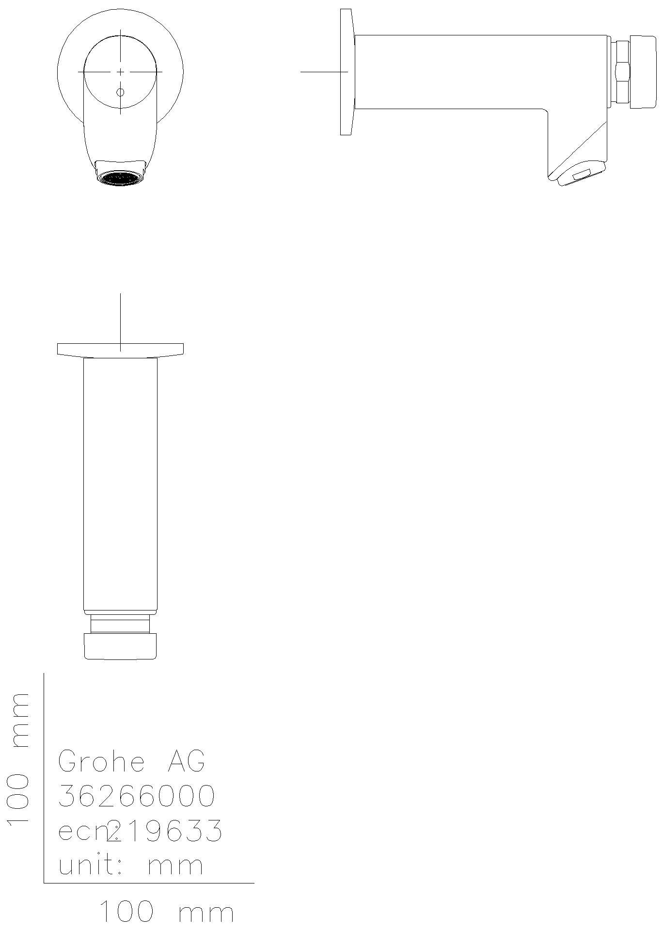 GROHE Selbstschluss-Wandventil Euroeco CT 36266 Wandmontage chrom
