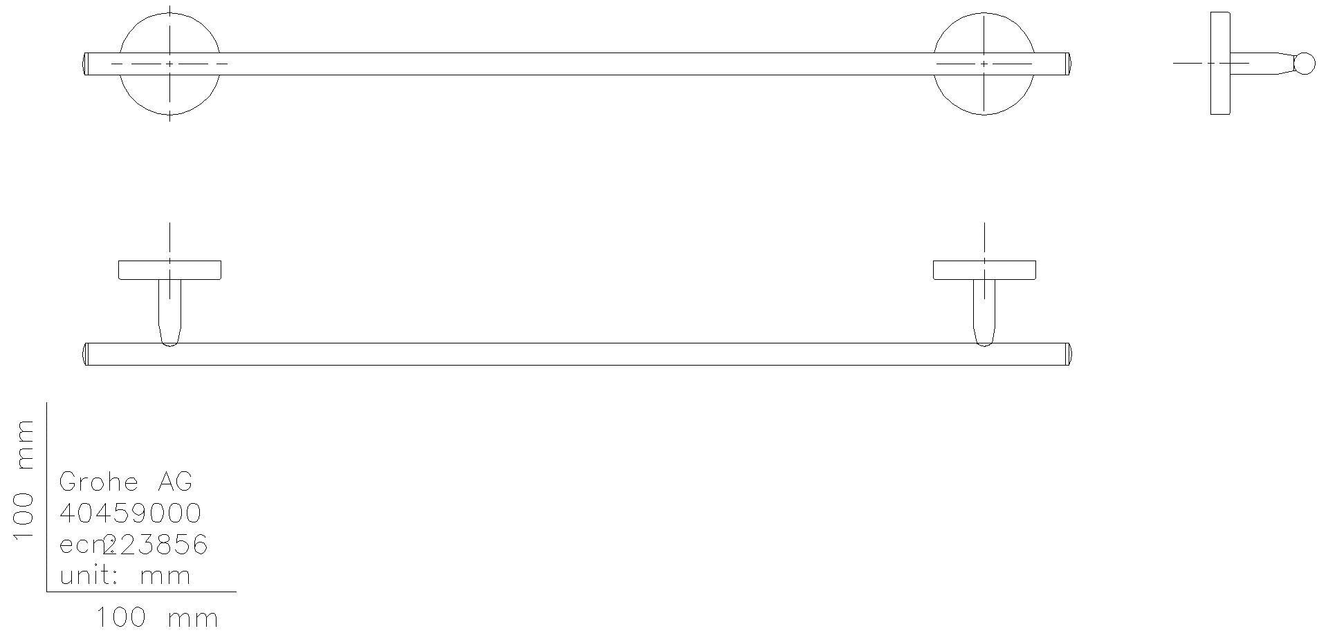 GROHE Badetuchhalter BauCosmopolitan 40459_1 chrom