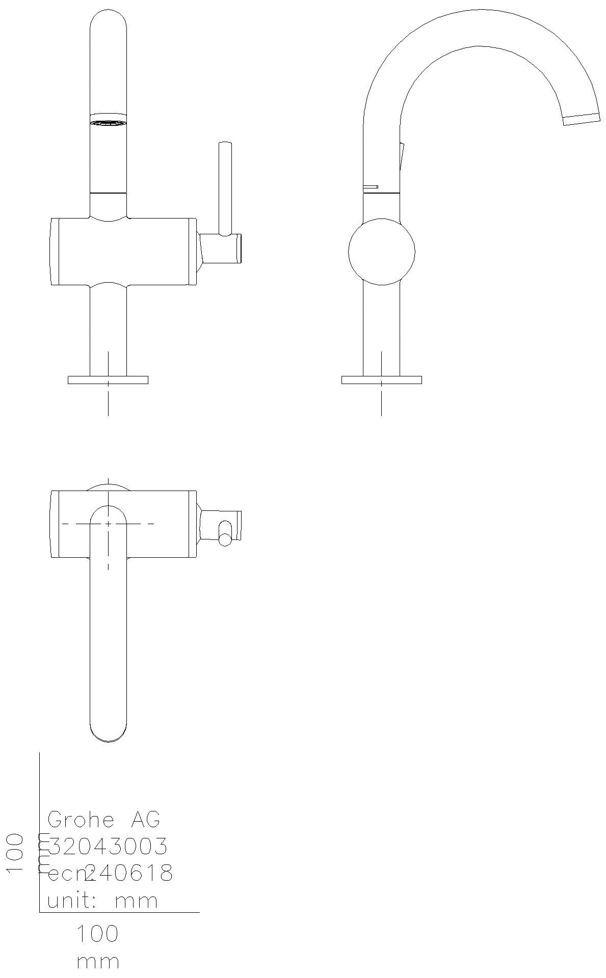 GROHE Einhand-Waschtischbatterie Atrio 24363 M-Size phantom black