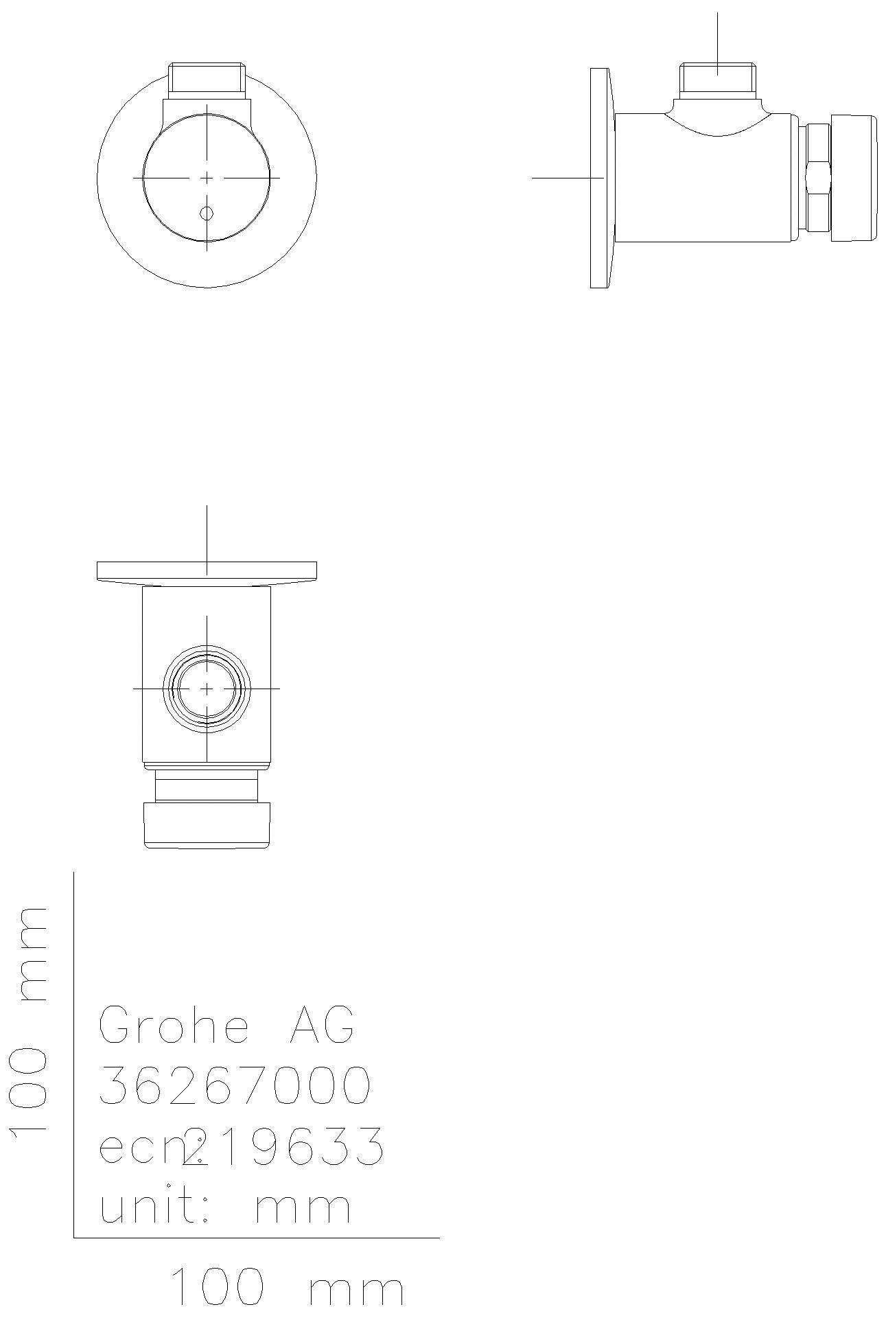 GROHE Selbstschluss-Brauseventil Euroeco CT 36267 Aufputz-Montage chrom