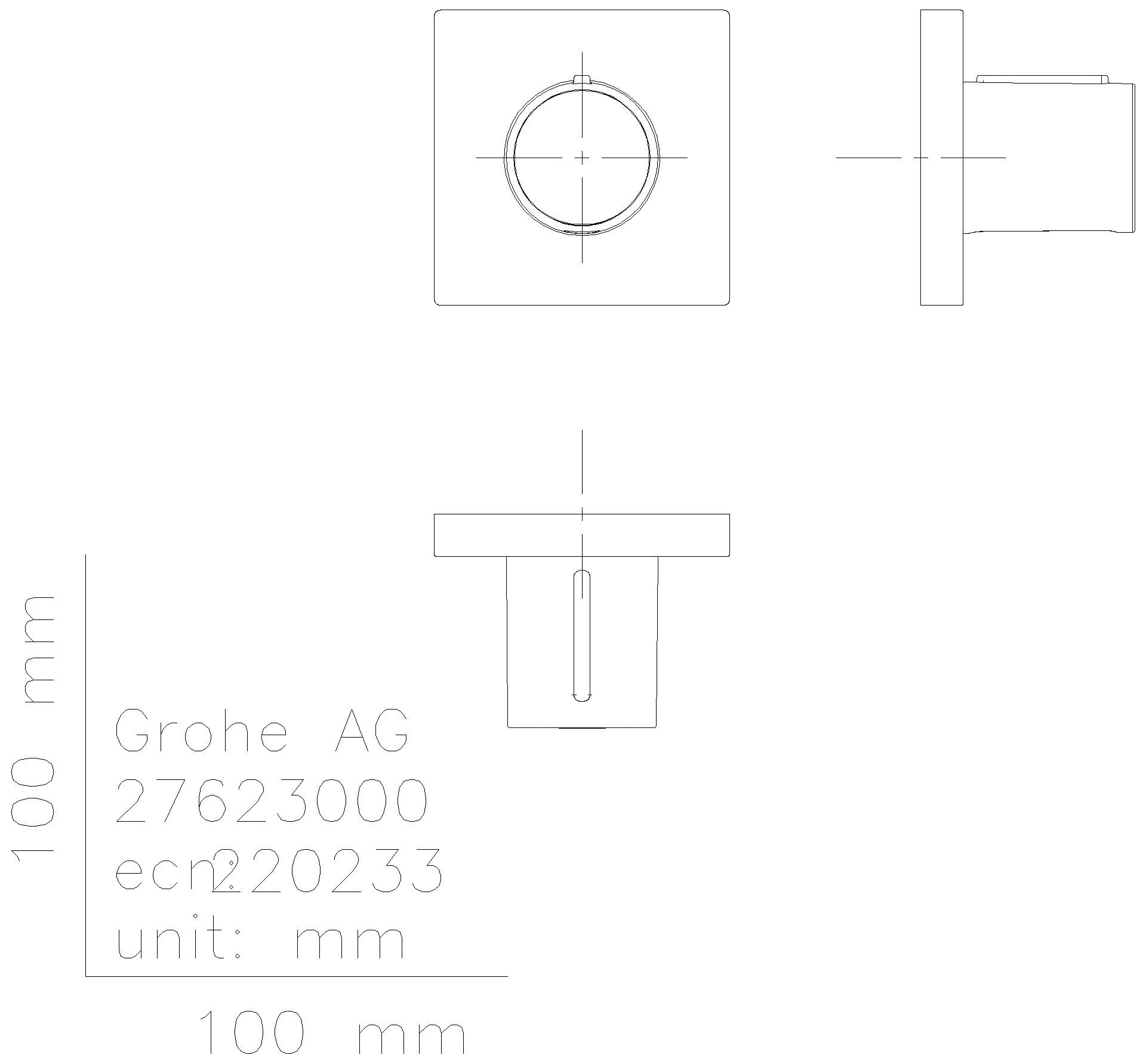 GROHE - GROHE Unterputzventil Grohtherm F 100754 1-fach FMS für Rapido C satin graphite