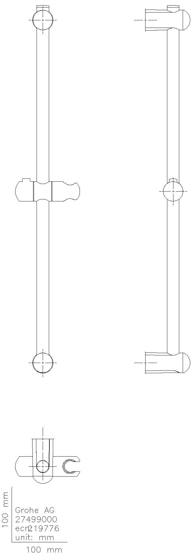 GROHE Brausestange Euphoria 27499 600mm chrom