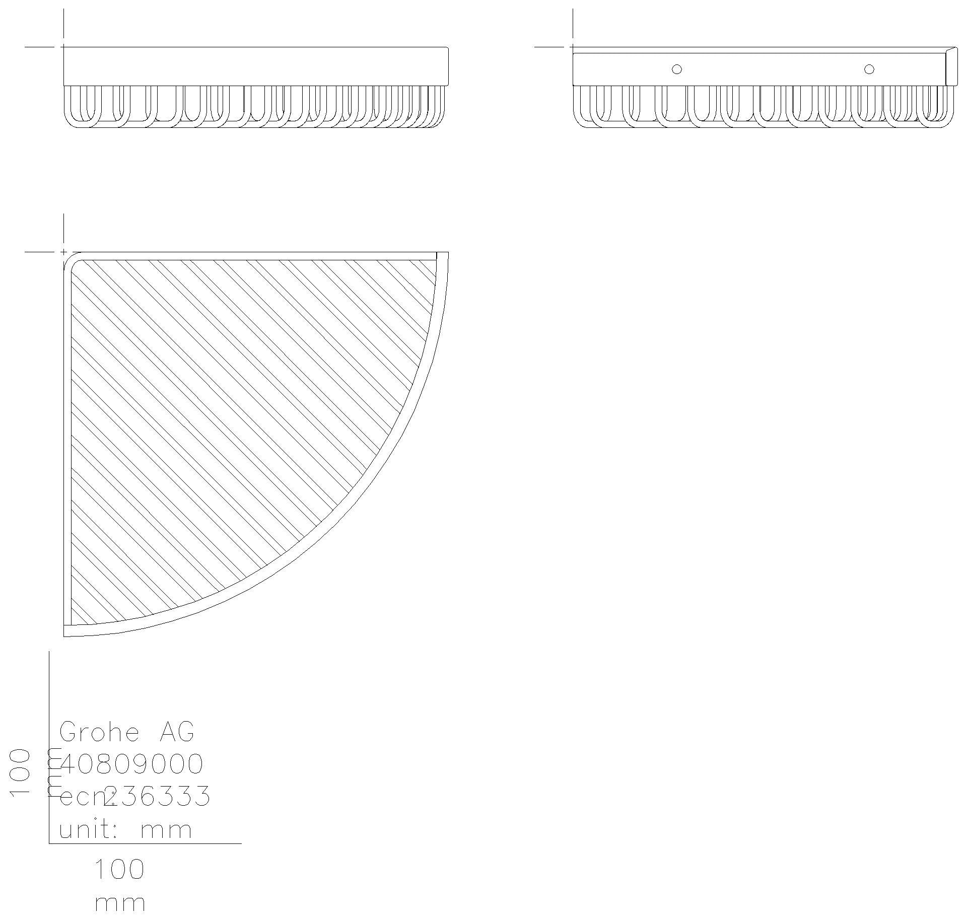 GROHE Ablagekorb Selection Cube 40809 Metall Eckmontage chrom