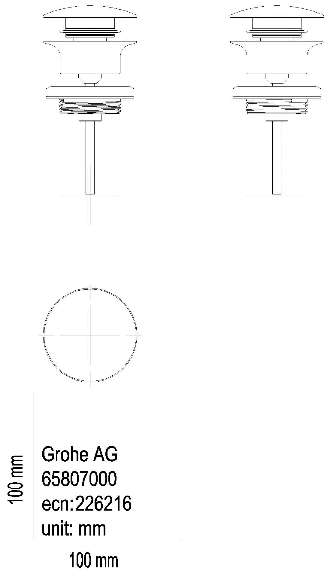 GROHE Ablaufgarnitur 65807 chrom