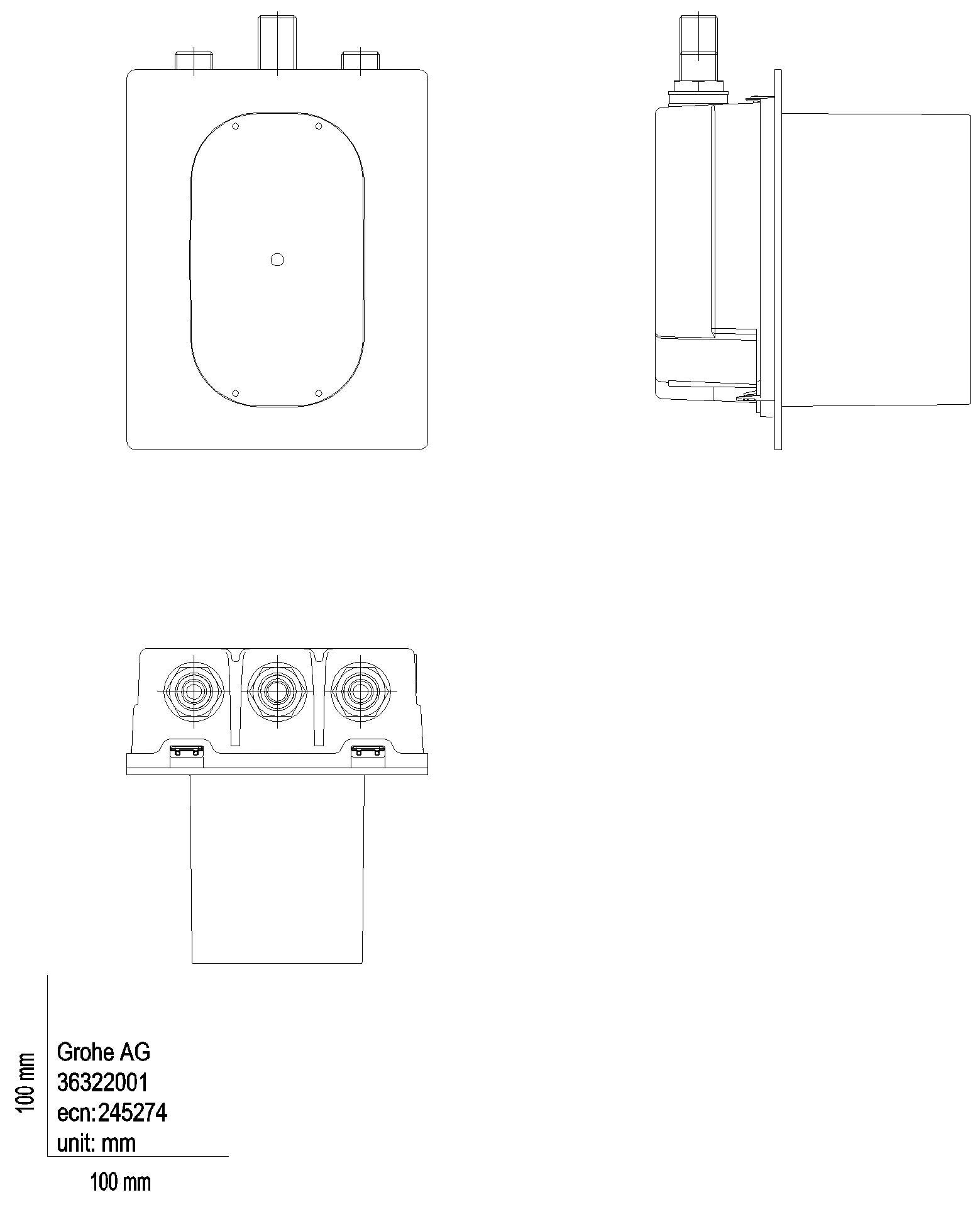 GROHE UP-Einbaukasten Eurosmart CT 36322_1 Mischung für Selbstschluss-FMS