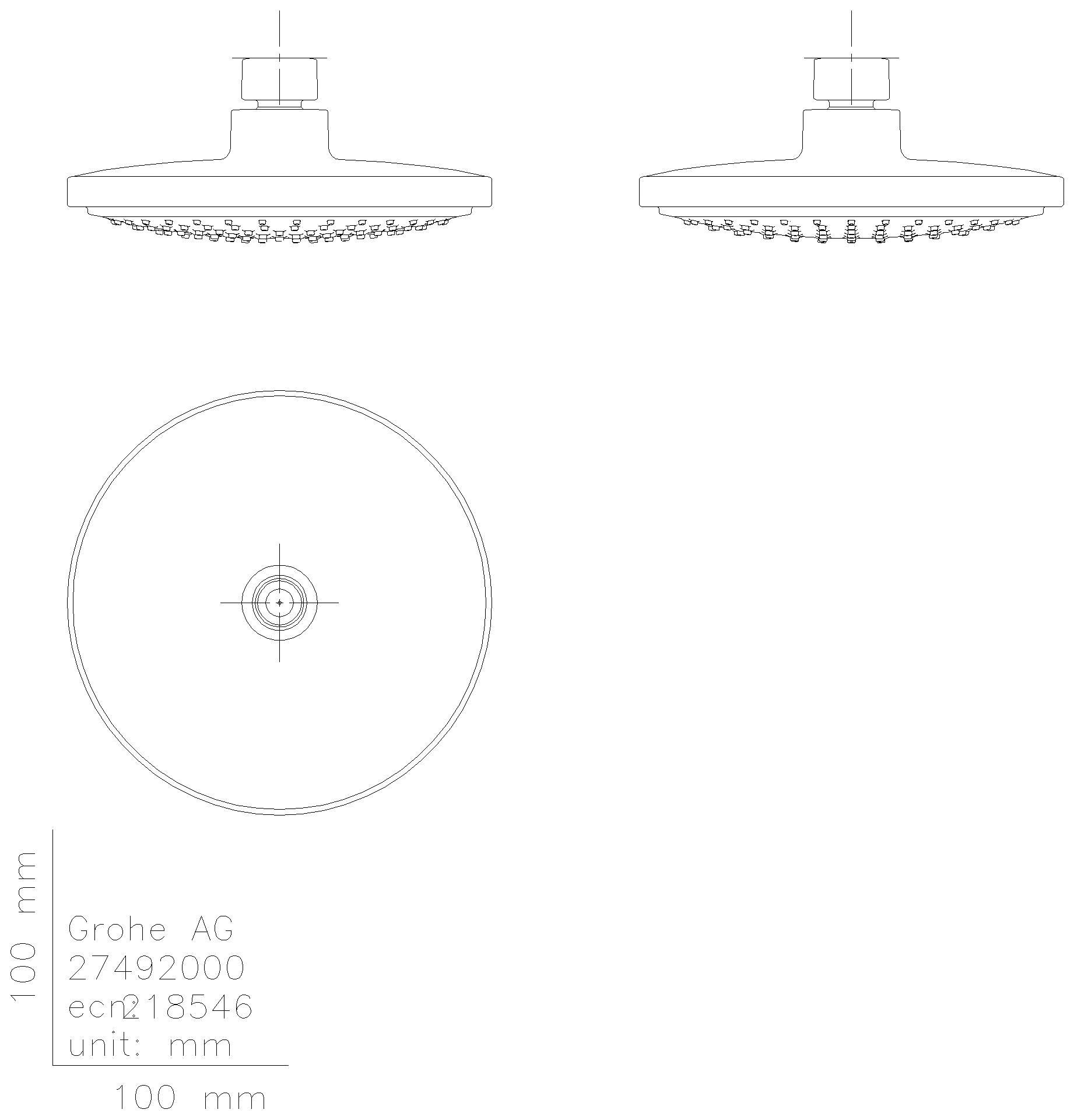 GROHE Kopfbrause Euphoria C 180 27492 1 Strahlart 7,5l/min chrom