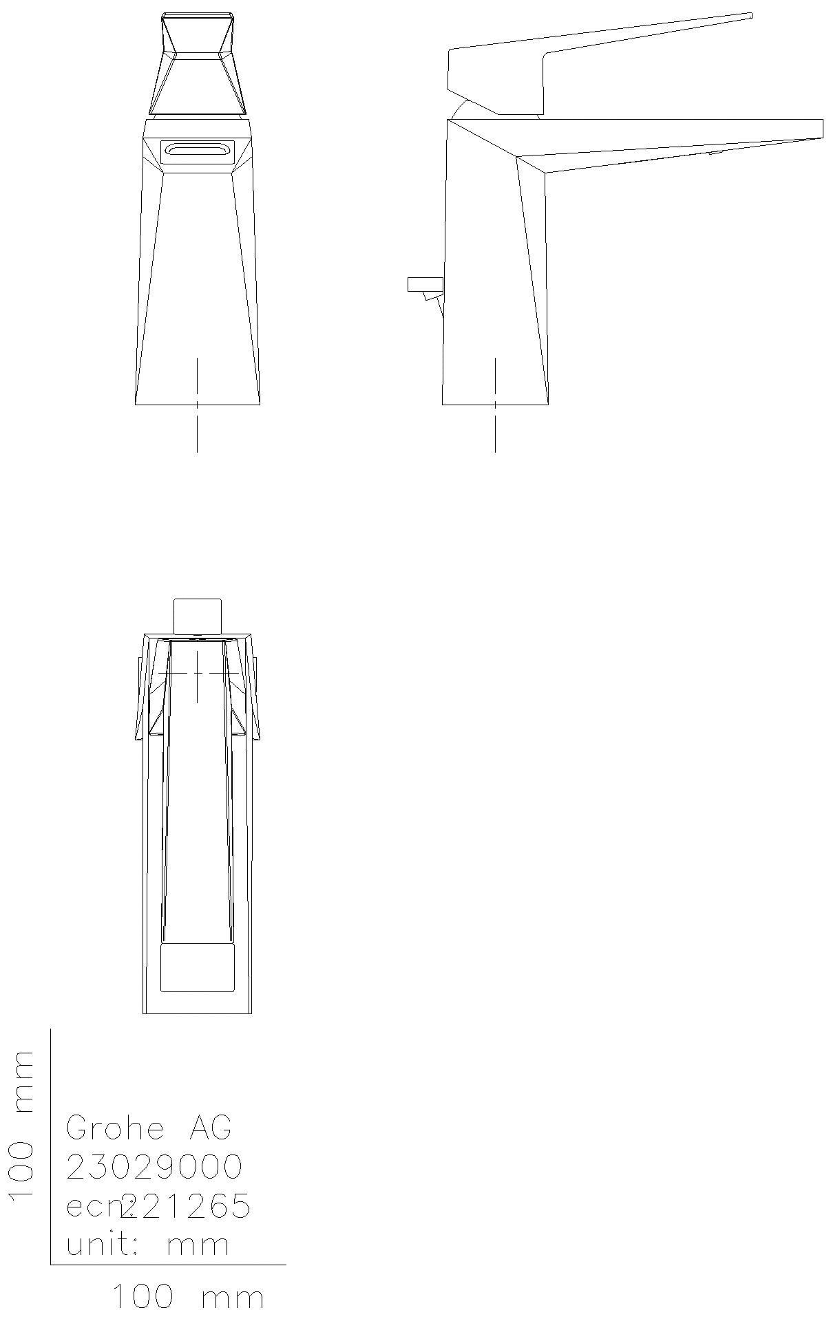 GROHE EH-WT-Batterie Allure Brilliant 24341 Zugst.-Abl.grt. hard graphite geb.