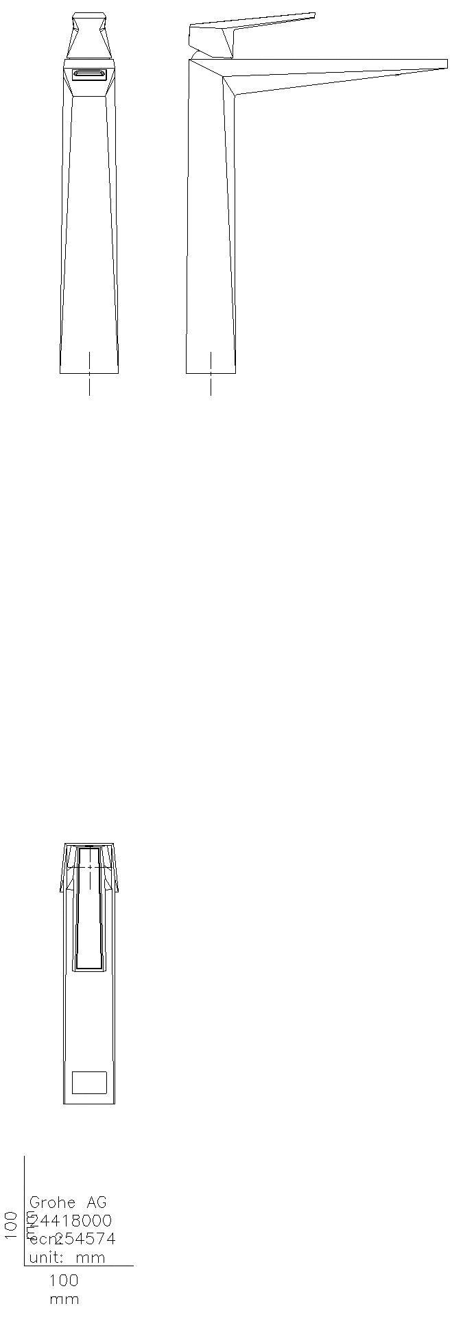 GROHE EH-WT-Batterie Allure Brilliant PC 24418 XL-Size Griff WA-Caesarstone supersteel