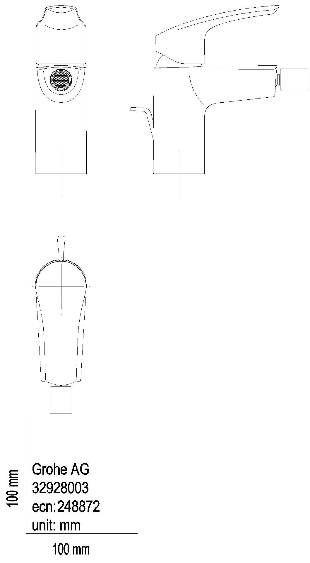 GROHE - GROHE EH-Bidetbatterie Eurosmart 32929_3 Zugstangen-Ablaufgarnitur chrom