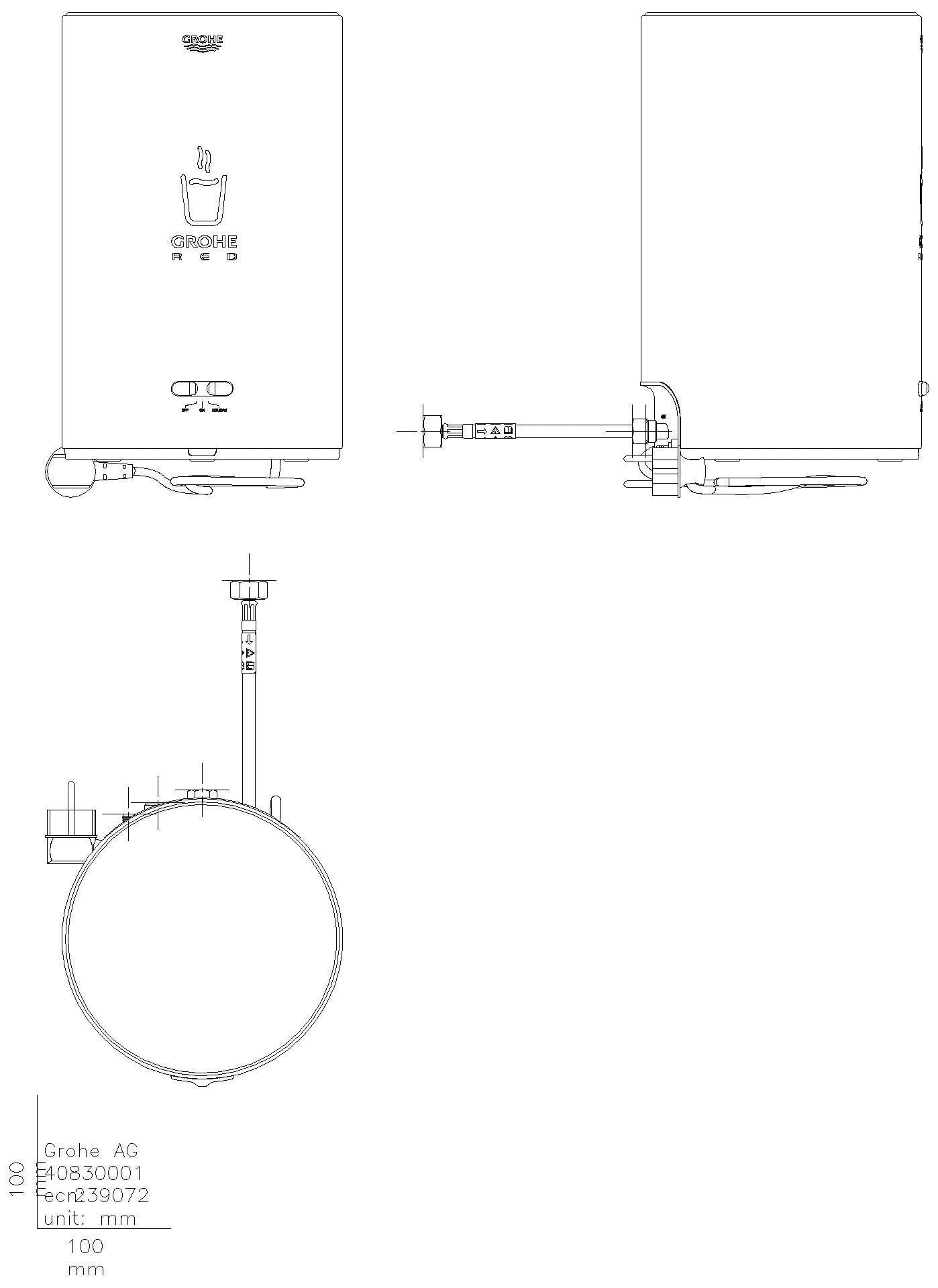 GROHE Boiler GROHE Red 40830_1 M-Size für kochendes und warmes Wasser