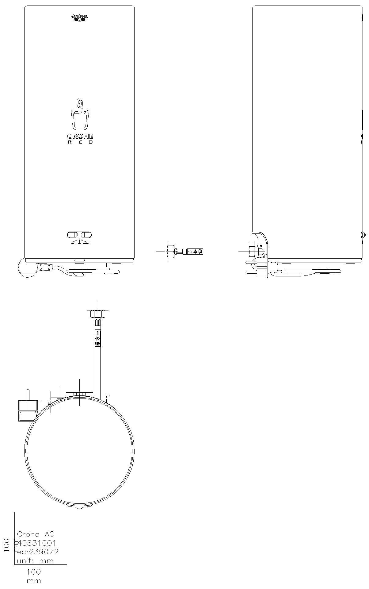 GROHE Boiler GROHE Red 40831_1 L-Size für kochendes und warmes Wasser