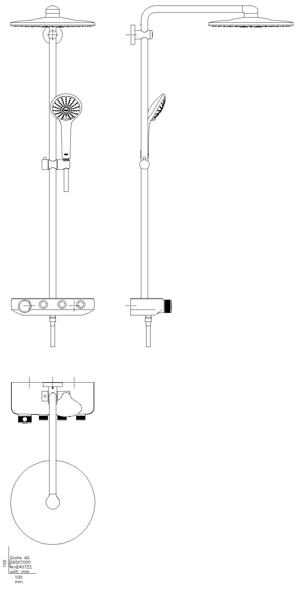 GROHE Duschsystem Euphoria SmartControl 310 Duo 26507 mit THM warm sunset geb.