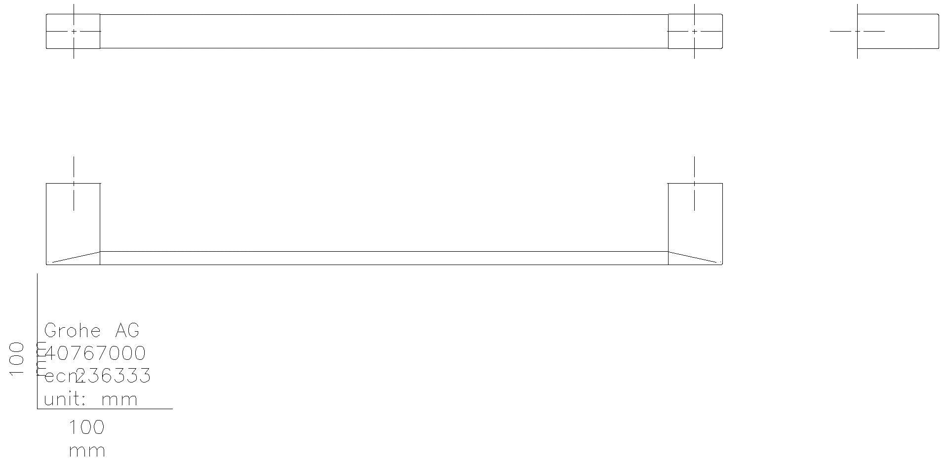 GROHE Badetuchhalter Selection Cube 40767 Metall 500mm chrom