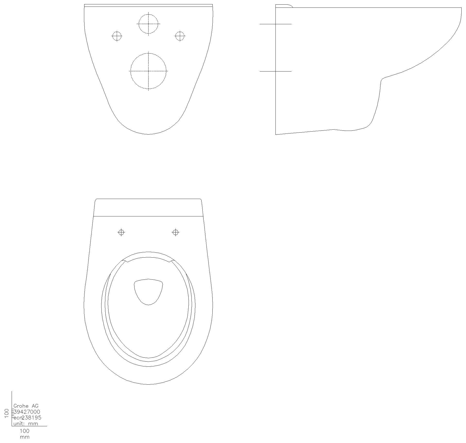 GROHE - GROHE Wand-Tiefspül-WC-Set Bau Keramik 39351 mit WC-Sitz soft close alpinweiß