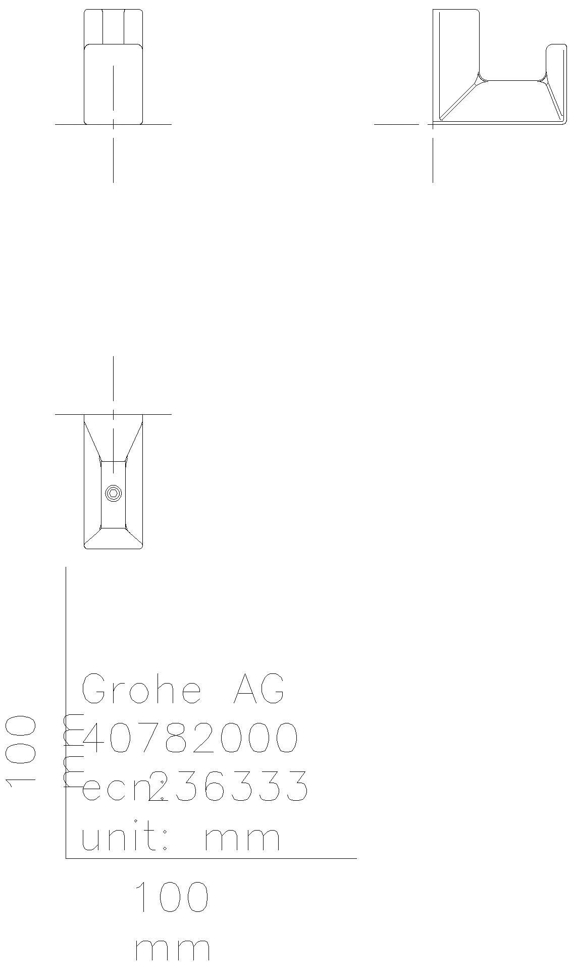 GROHE - GROHE Bademantelhaken Selection Cube 40782 Metall matt black