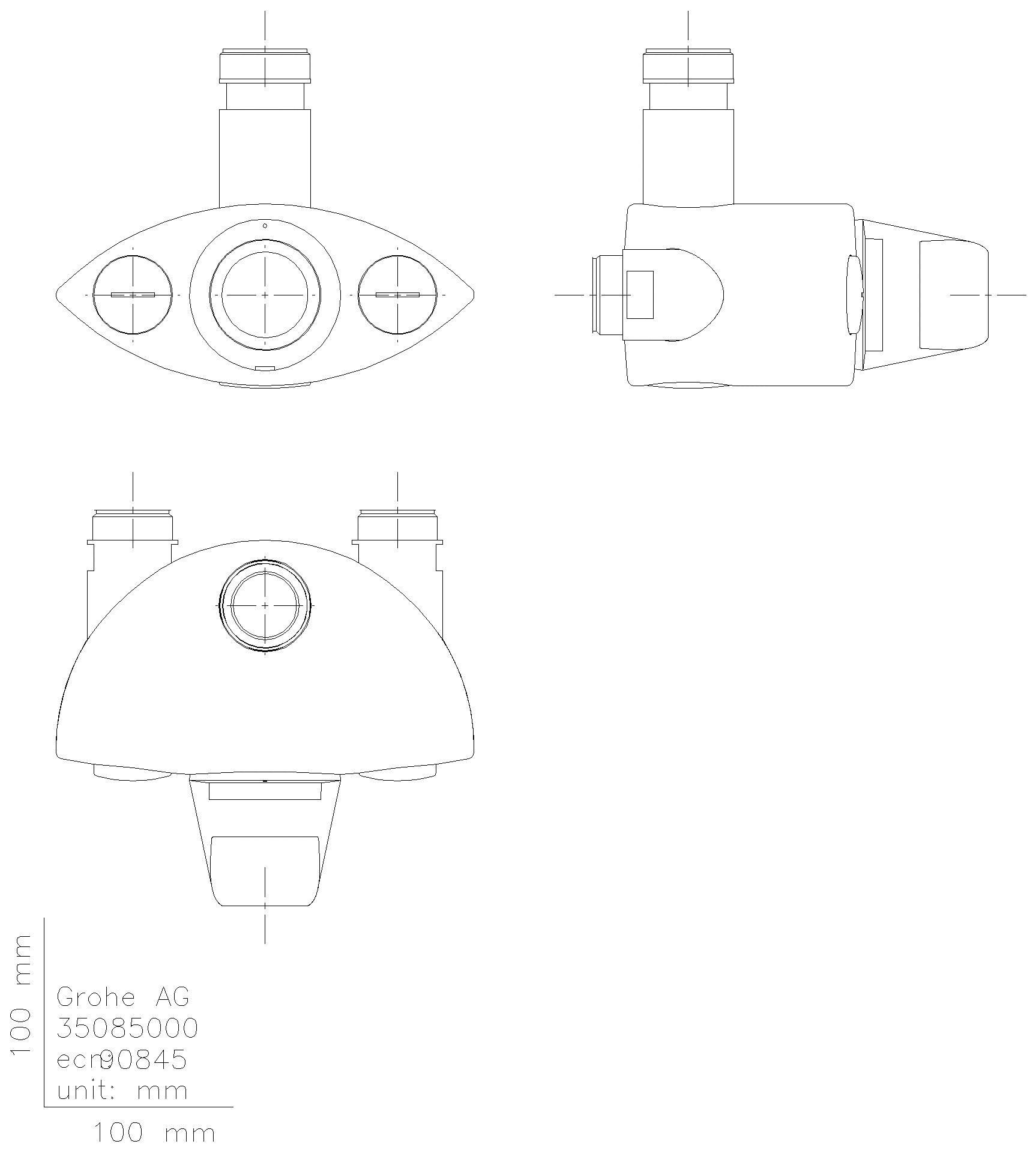 GROHE THM-Batterie Grohtherm XL 35085 Wandmontage DN25 chrom