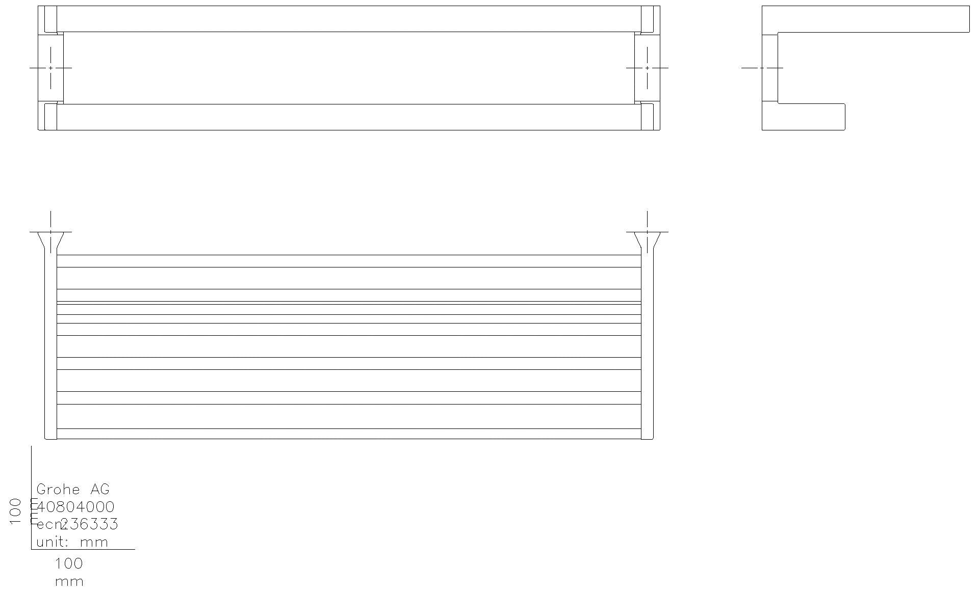GROHE Multi-Badetuchhalter Selection Cube 40804 Metall 600mm chrom