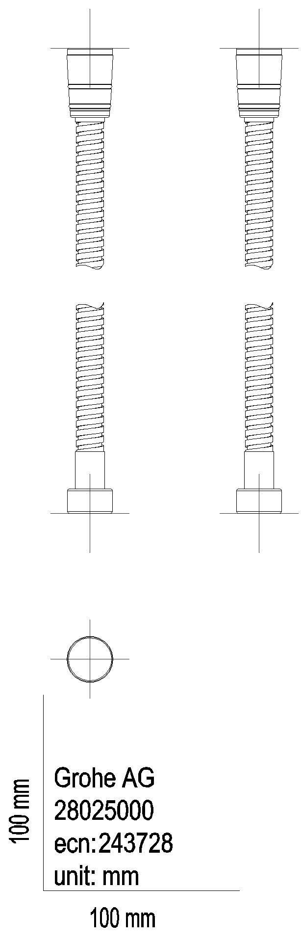 GROHE Brauseschlauch Rotaflex Long-Life 28025_1 Metall 1750mm TwistStop chrom