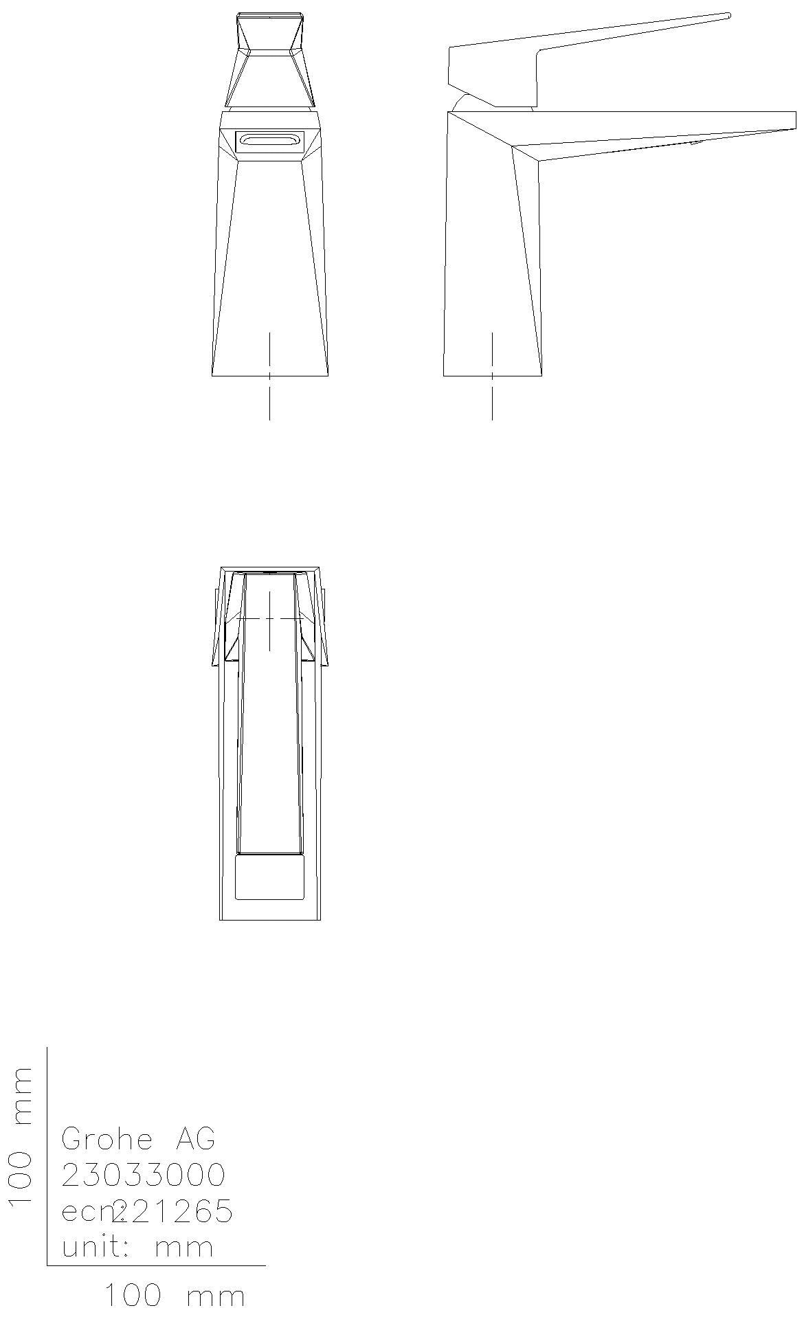 GROHE EH-WT-Batterie Allure Brilliant 24342 M-Size glatter Körper supersteel