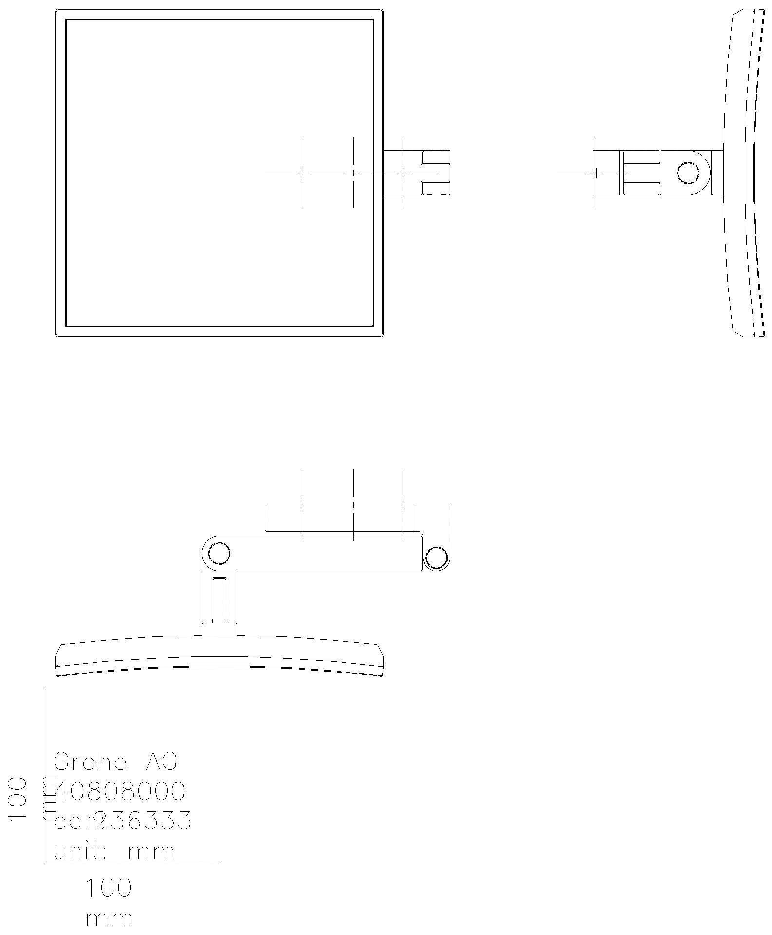 GROHE Kosmetikspiegel Selection Cube 40808 Wandmontage chrom