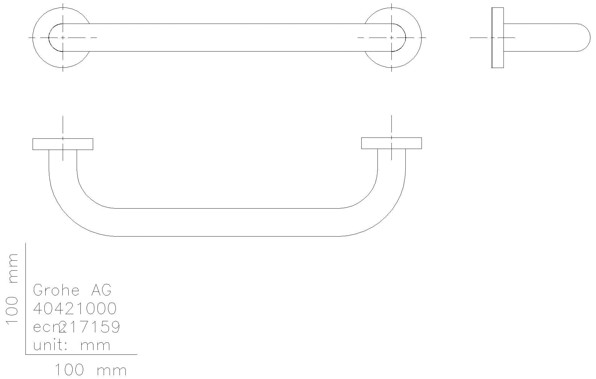 GROHE Wannengriff Essentials 40421_1 295mm Metall chrom