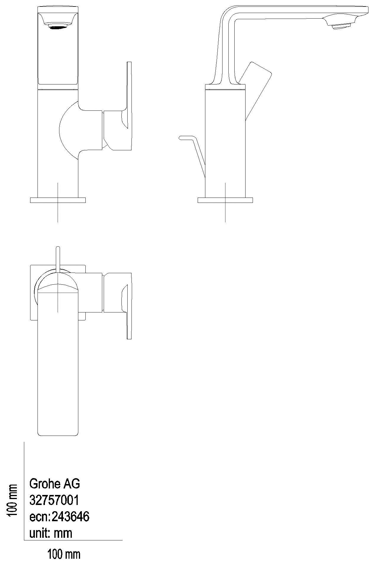 GROHE EH-Waschtischbatterie Allure 32757_1 M-Size satin graphite