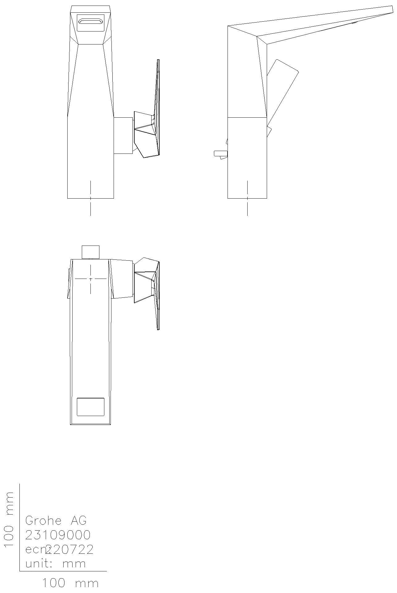GROHE EH-WT-Batterie Allure Brilliant 24344 L-Size chrom