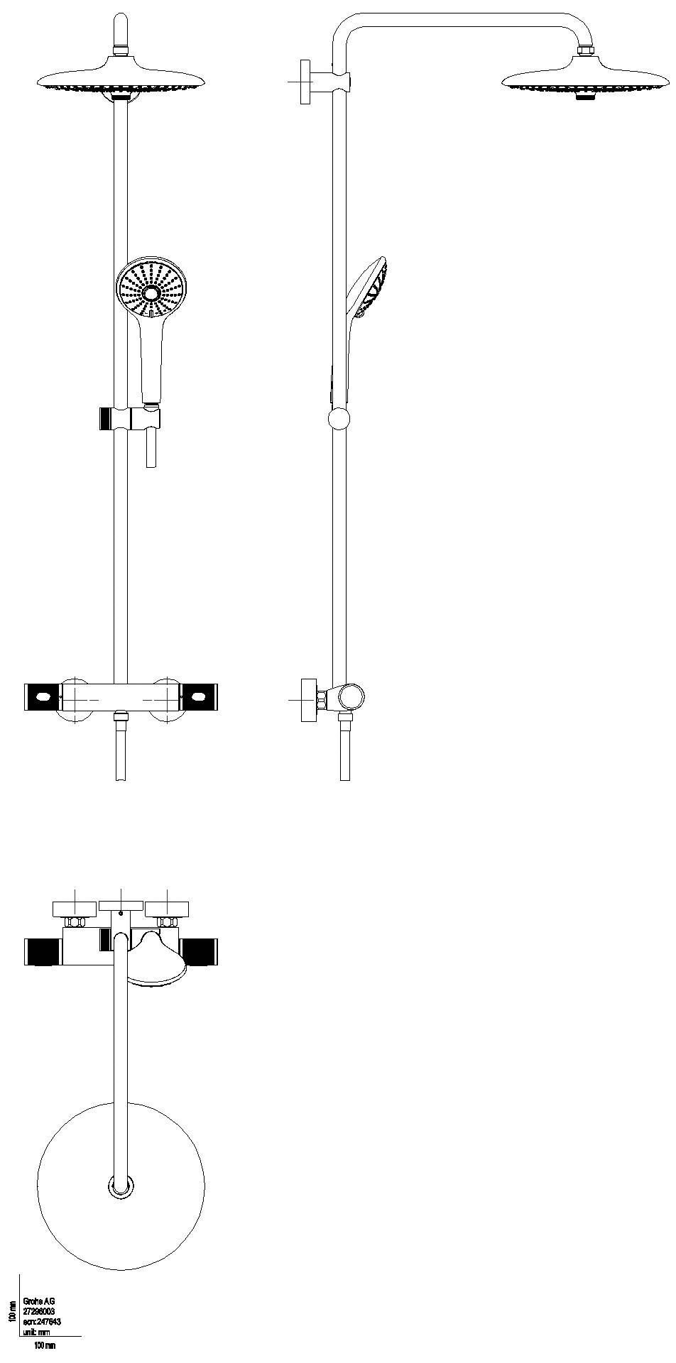 GROHE Duschsystem Euphoria 260 27296_3 Wandmontage THM CoolTouch chrom