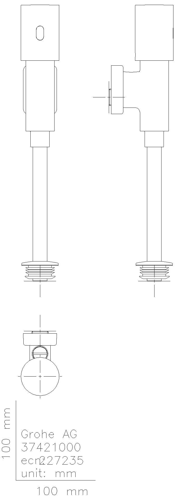 GROHE Urinal-IR-Elektronik Tectron Rondo 37421 Aufputz Batterie 6V chrom