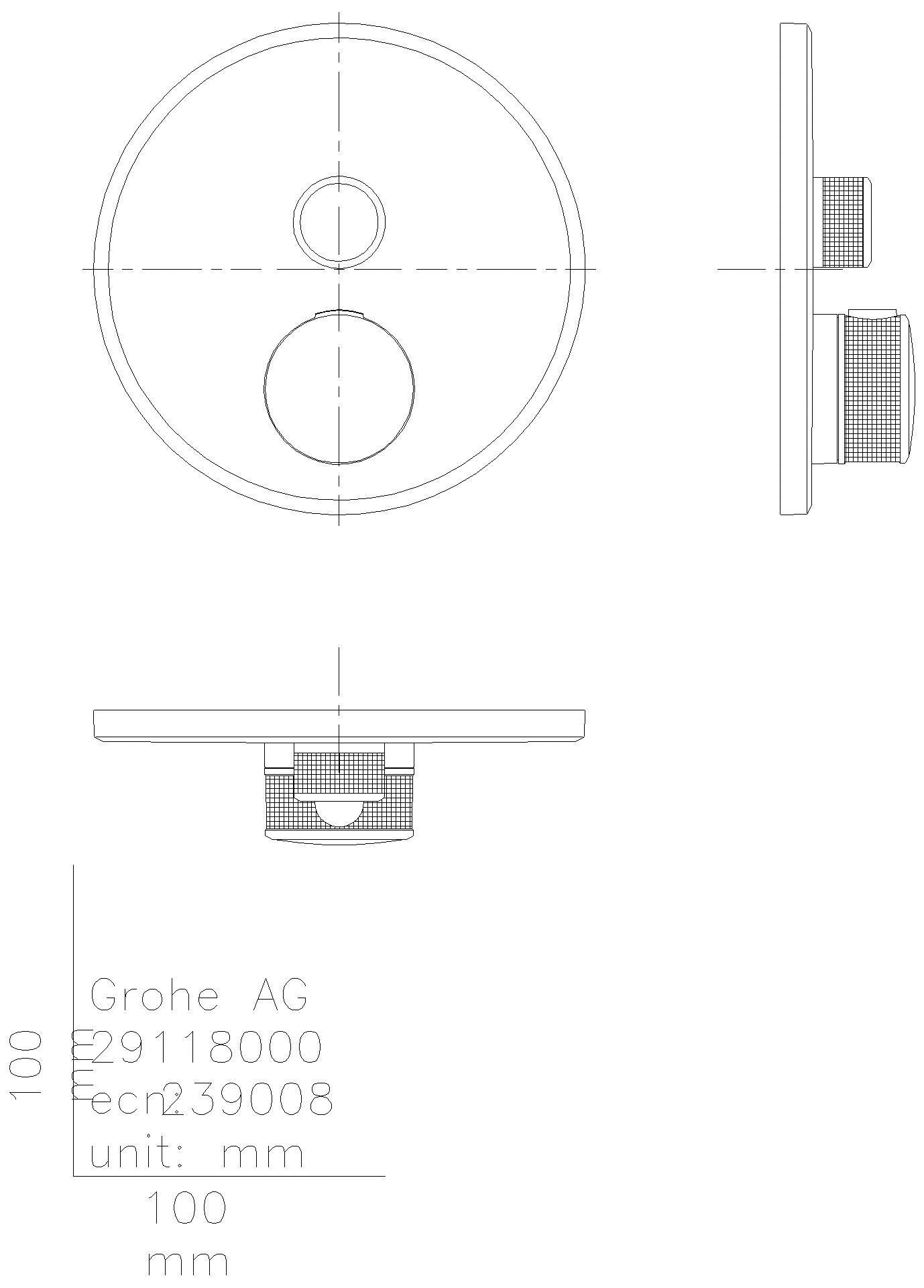GROHE Thermostat Grohtherm SmartControl 29118 FMS rund 1 ASV supersteel
