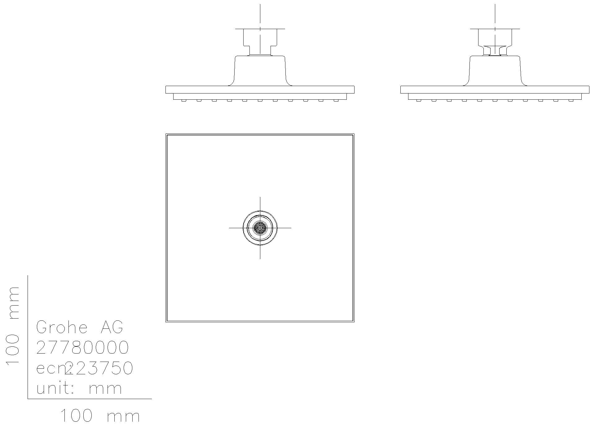 GROHE Kopfbrause Euphoria Cube 152 27705 152x152 mm 8l chrom