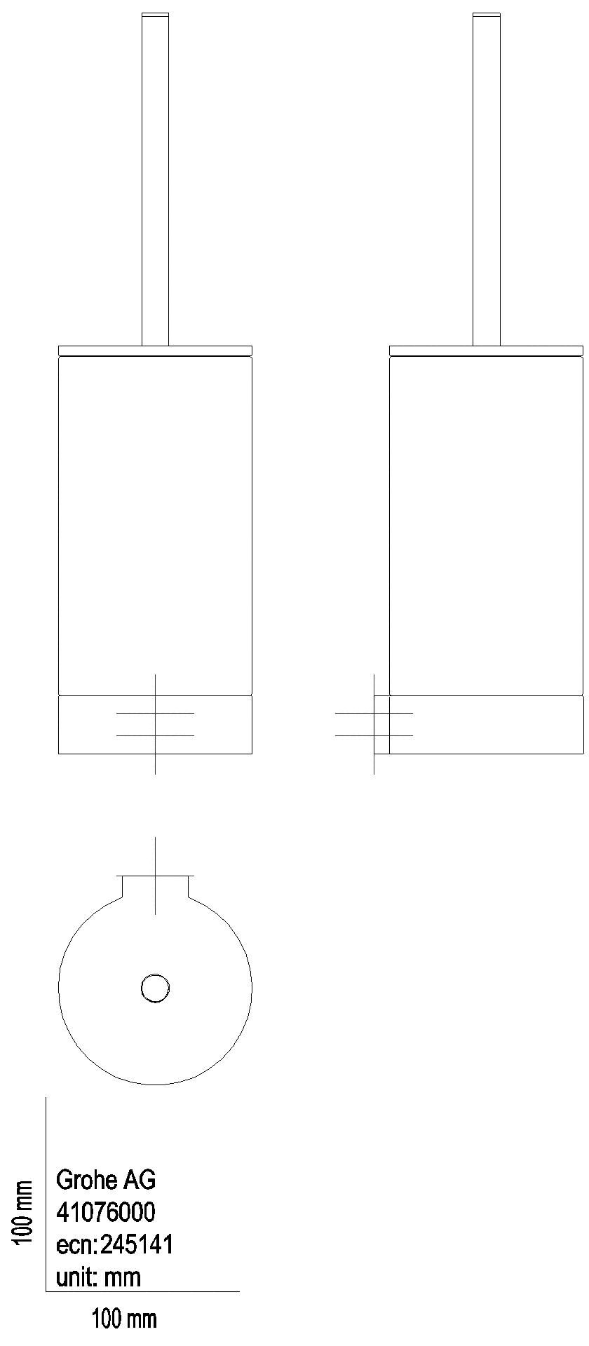 GROHE WC-Bürstengarnitur Selection 41076 Glas/hard graphite