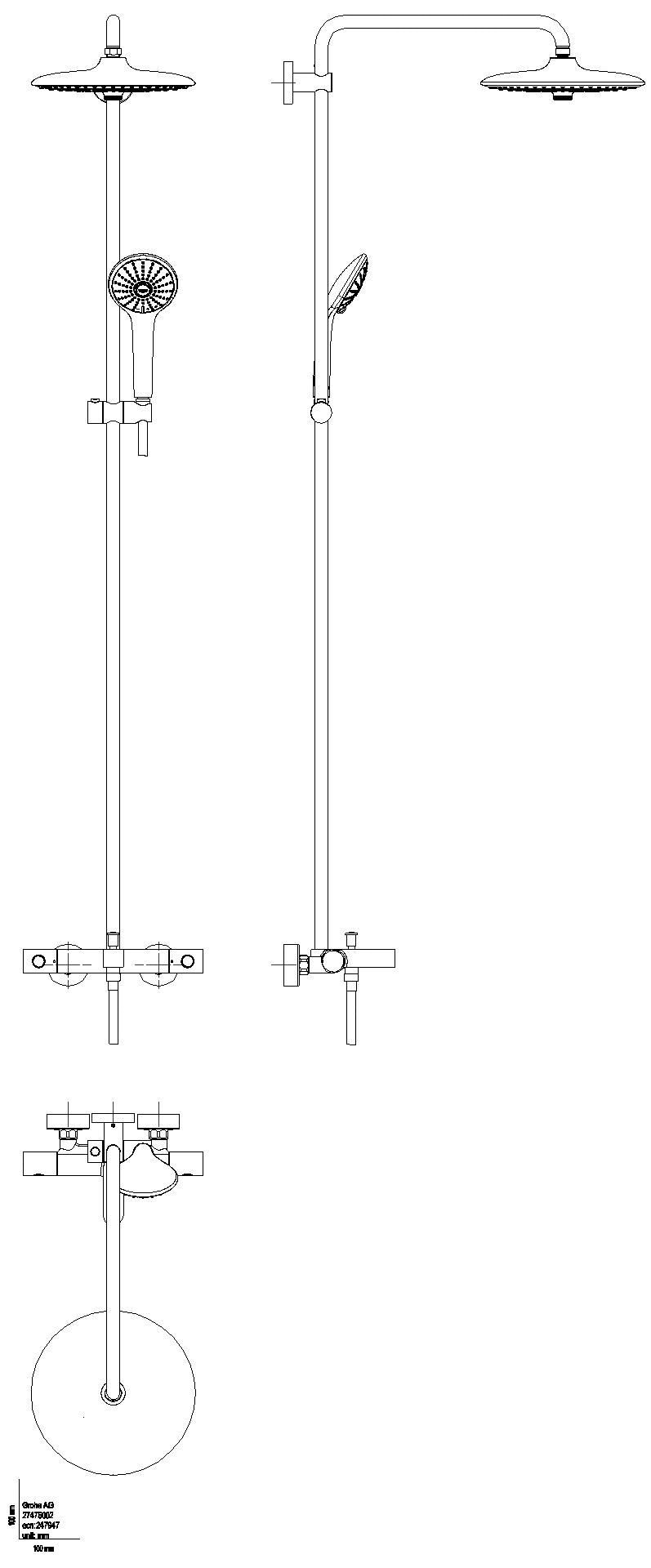 GROHE - GROHE Duschsystem Euphoria 260 27475_2 mit Thermostat-Wannenbatterie chrom