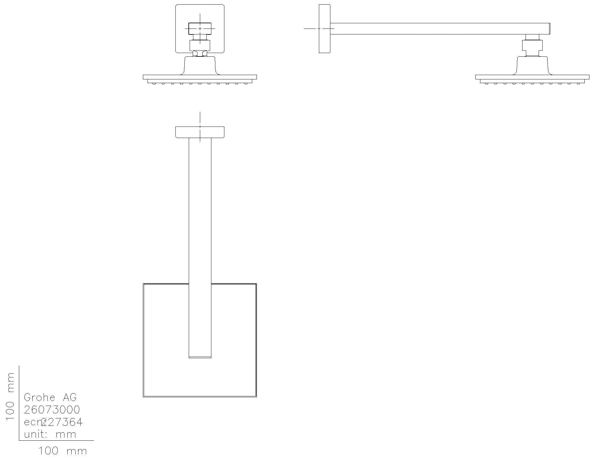 GROHE Kopfbrauseset Euphoria Cube 152 26073 Brausearm 286mm 8l/min chrom
