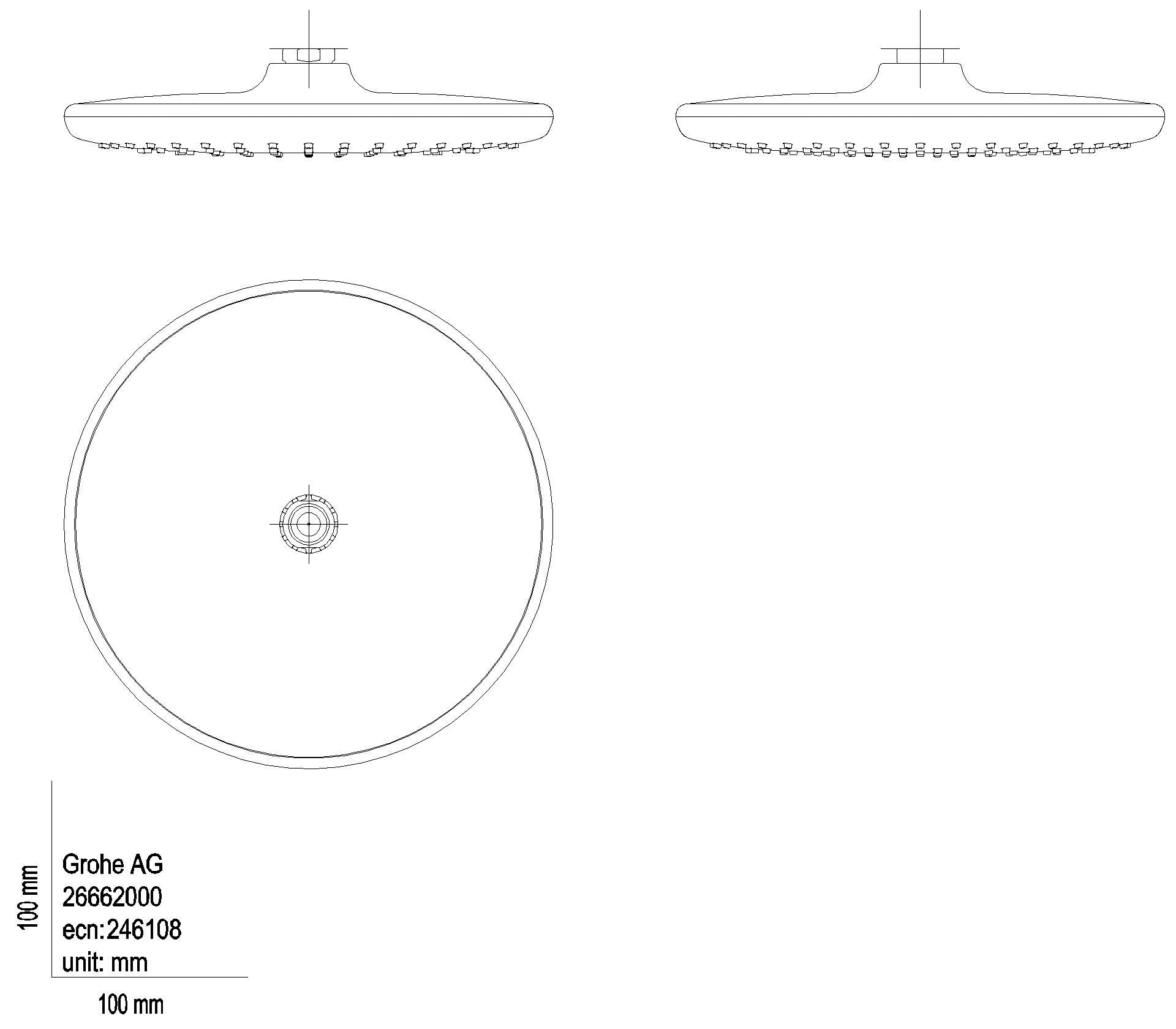 GROHE Kopfbrause Tempesta 250 26666 1 Strahlart 8,5l/min. chrom
