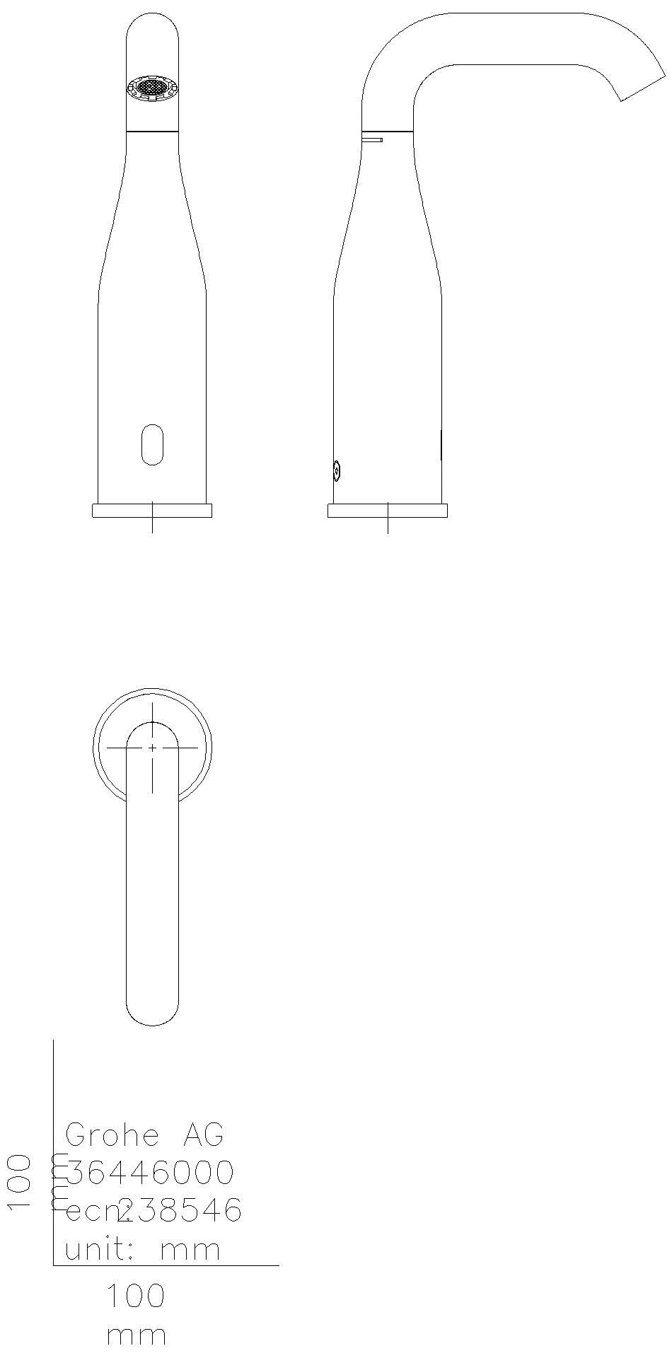 GROHE WT-IR-Elektronik Essence E 36446 ohne Mischung Batterie 6V chrom