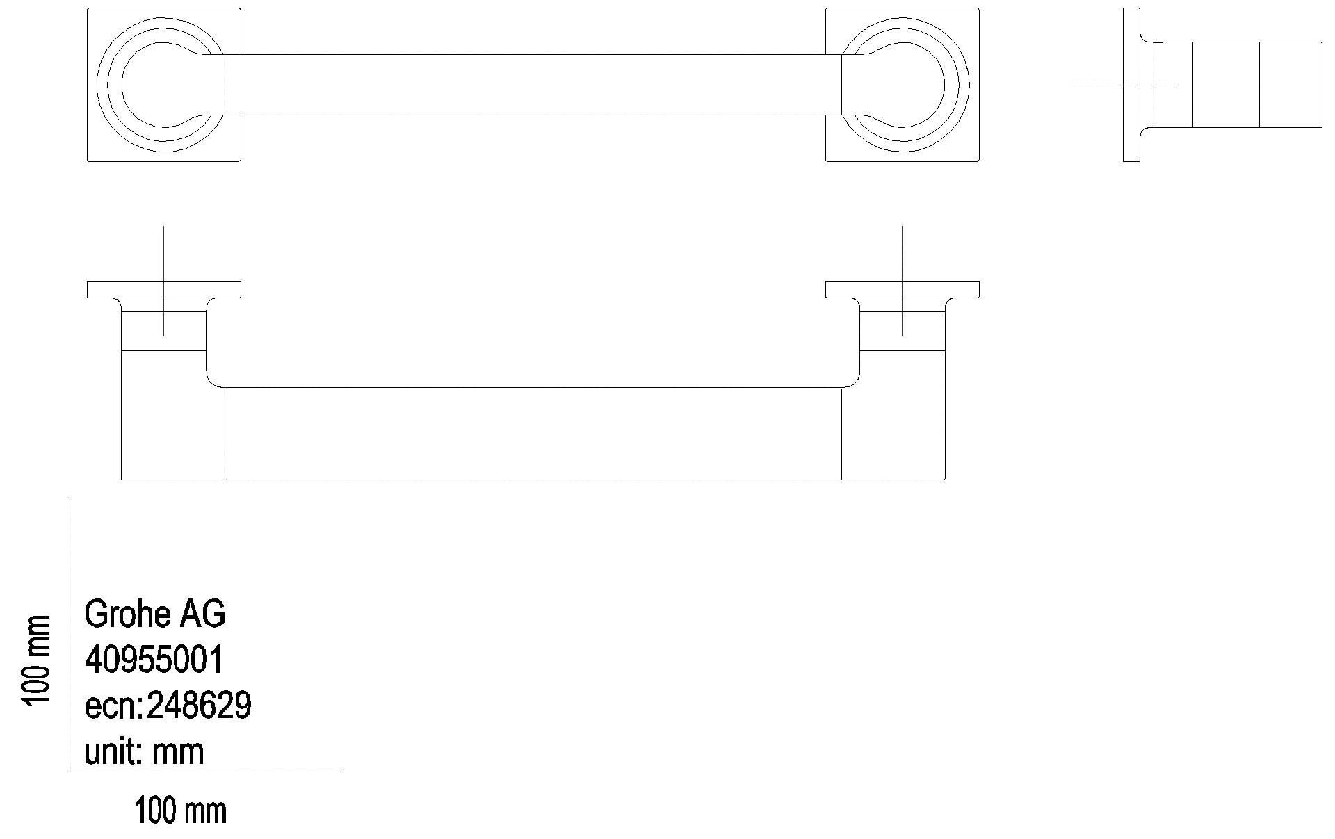 GROHE Wannengriff Allure 40955_1 warm sunset gebürstet