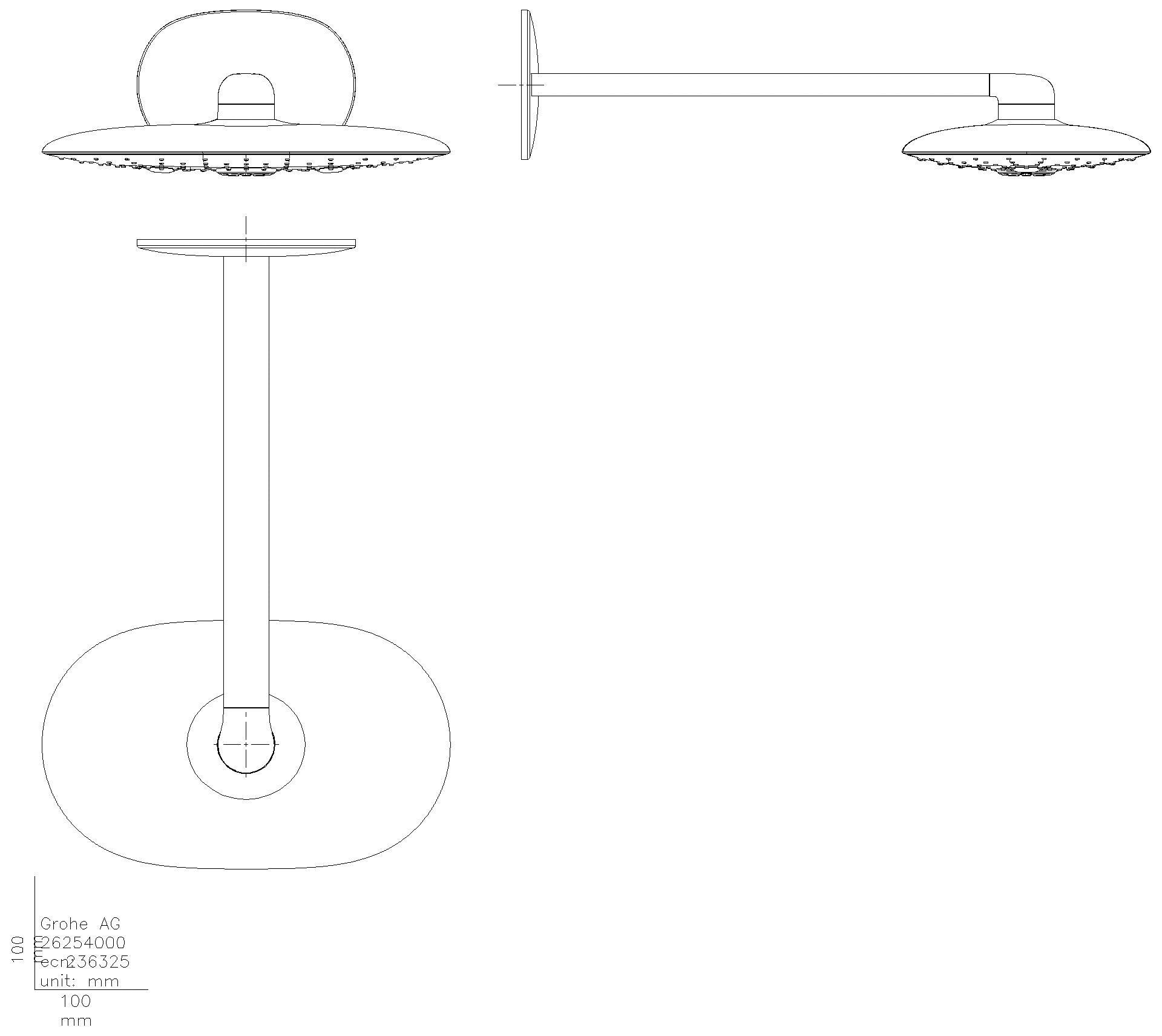 GROHE Kopfbrauseset Rainshower 360 Duo 26254 40l 2 Strahl 40l Brausearm chrom