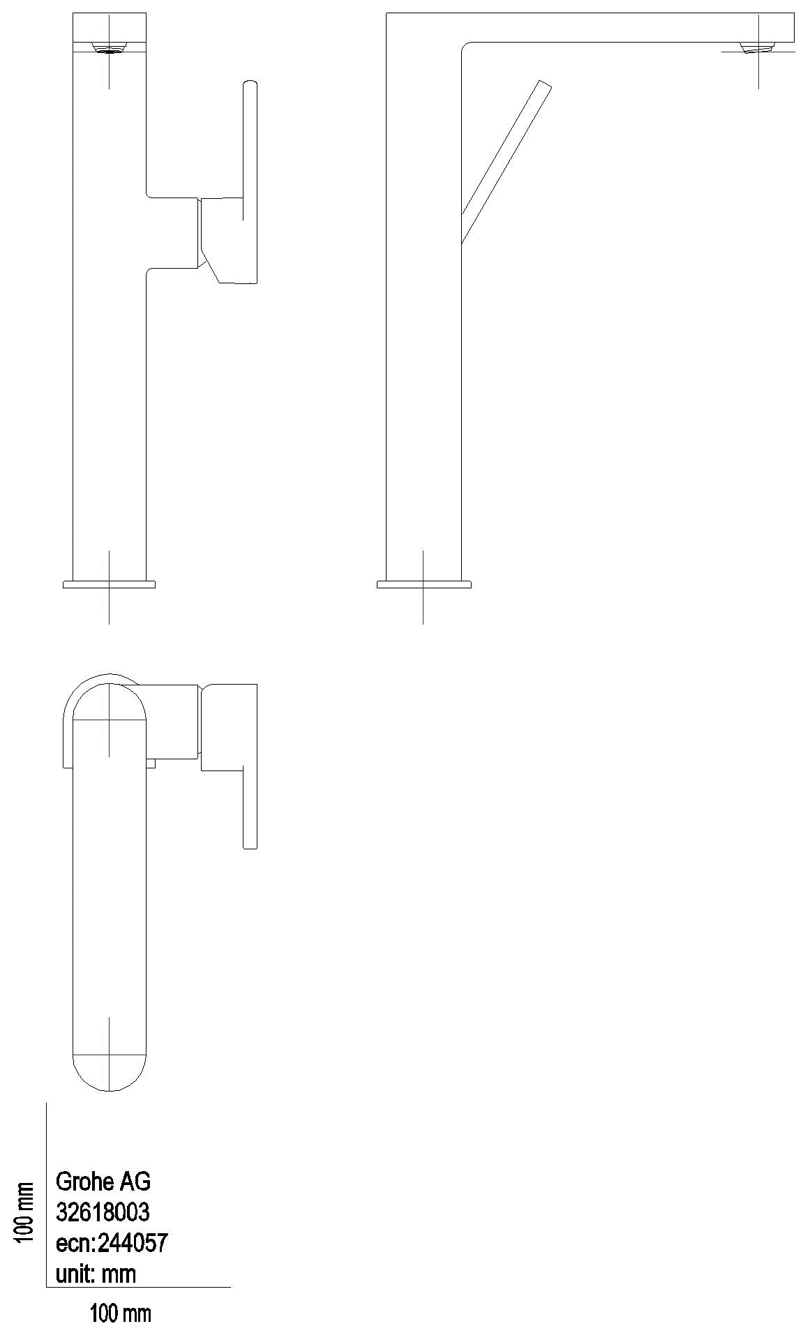 GROHE EH-WT-Batterie Plus 32618_3 XL-Size hard graphite gebürstet