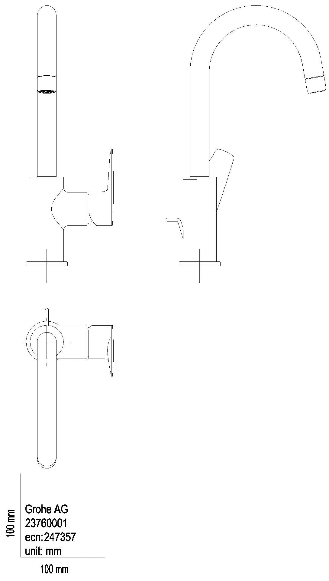 GROHE EH-WT-Batterie BauEdge 23760_1 L-Size chrom