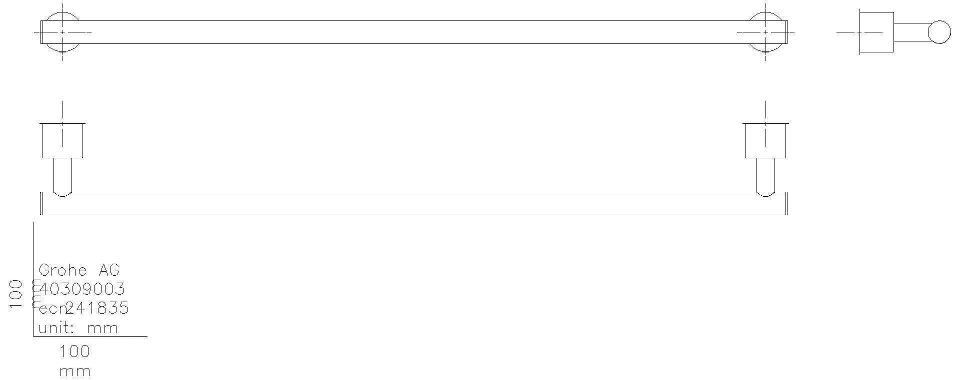 GROHE Badetuchhalter Atrio 40889 600mm cool sunrise