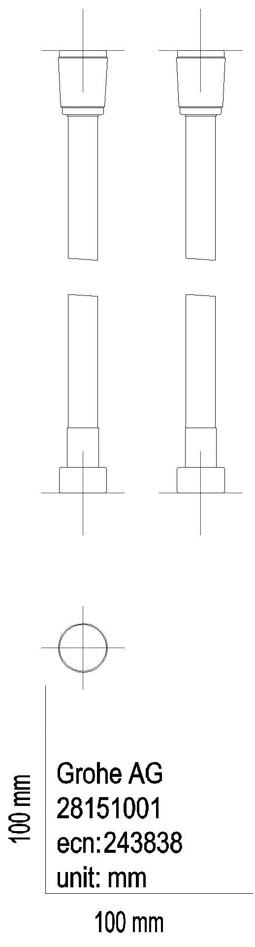 GROHE Brauseschlauch Relexaflex 28151_2 1500mm weiß
