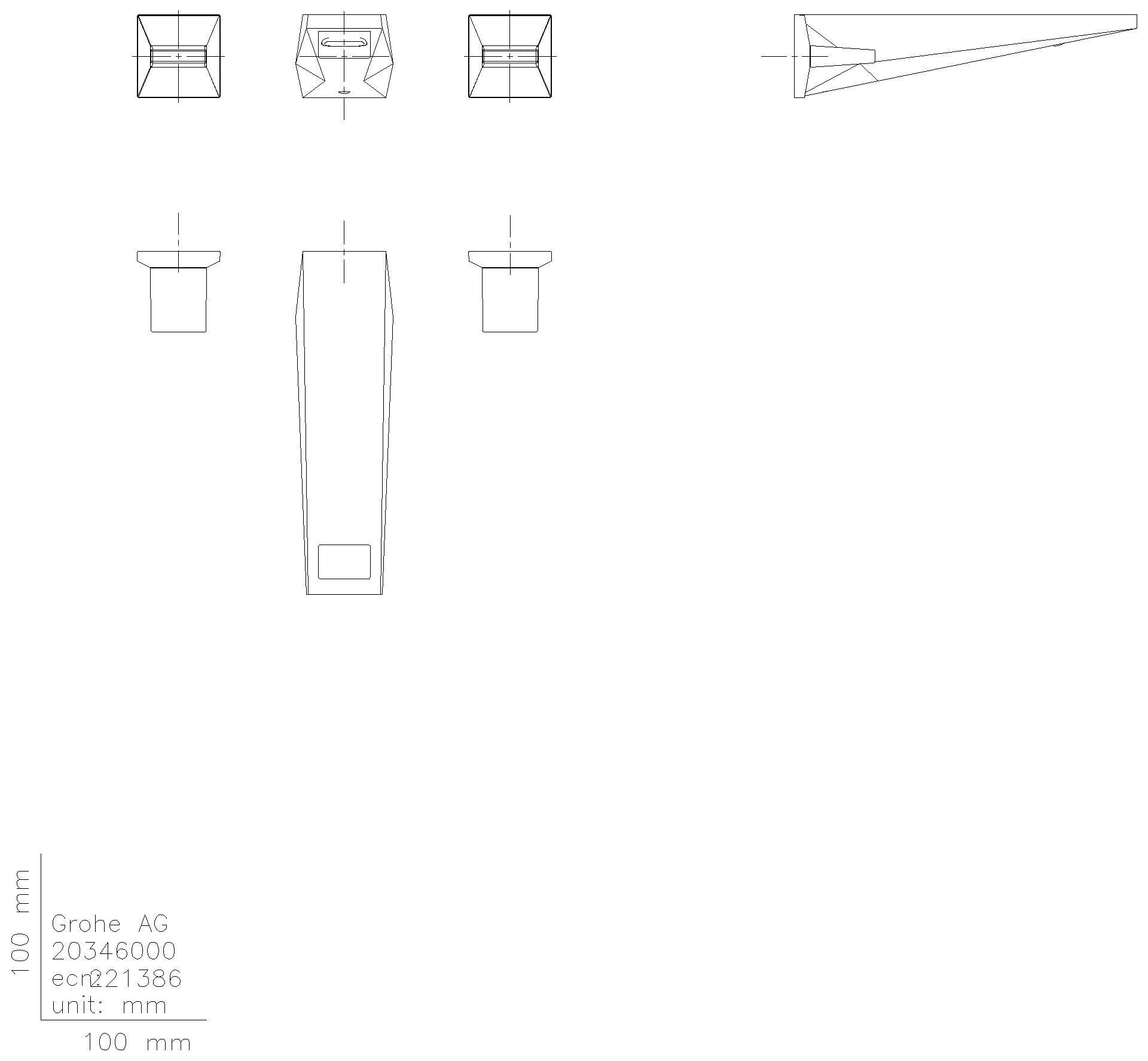 GROHE 3-L-WT-Wandbatt. Allure Brilliant 20628 FMS Ausladung 161mm supersteel