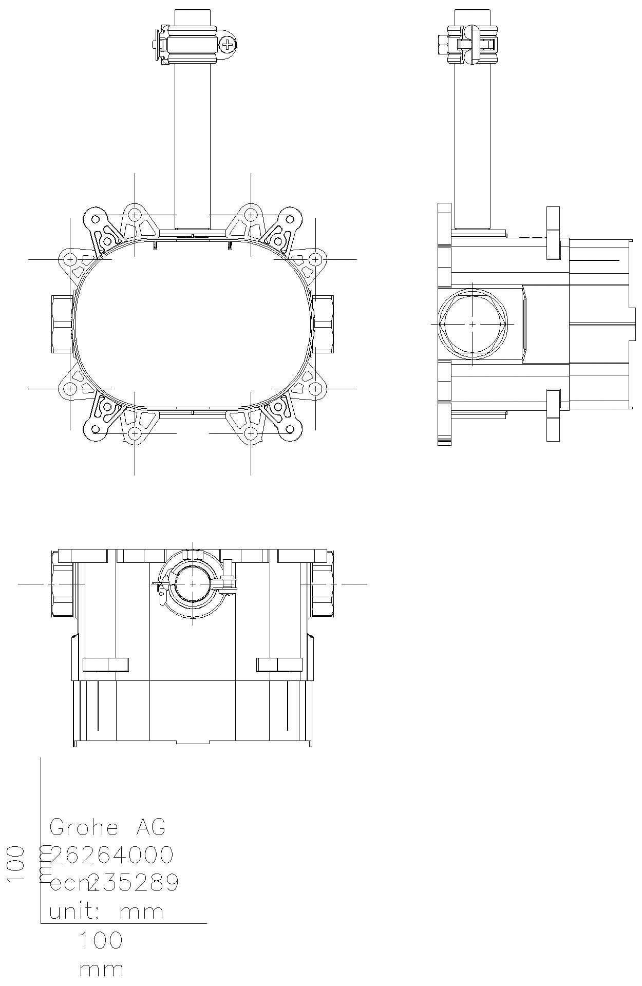 GROHE Rohbauset Rainshower 360 26264_1 für Kopfbrause-Set