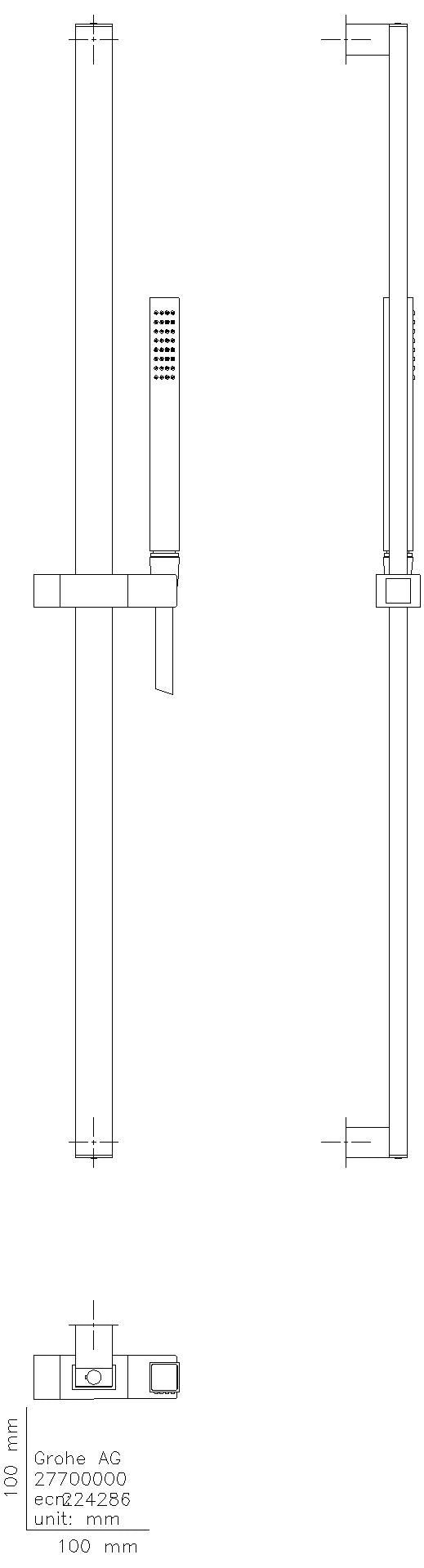 GROHE Brausegarnitur Euphoria Cube Stick 27700 15l 900mm chrom