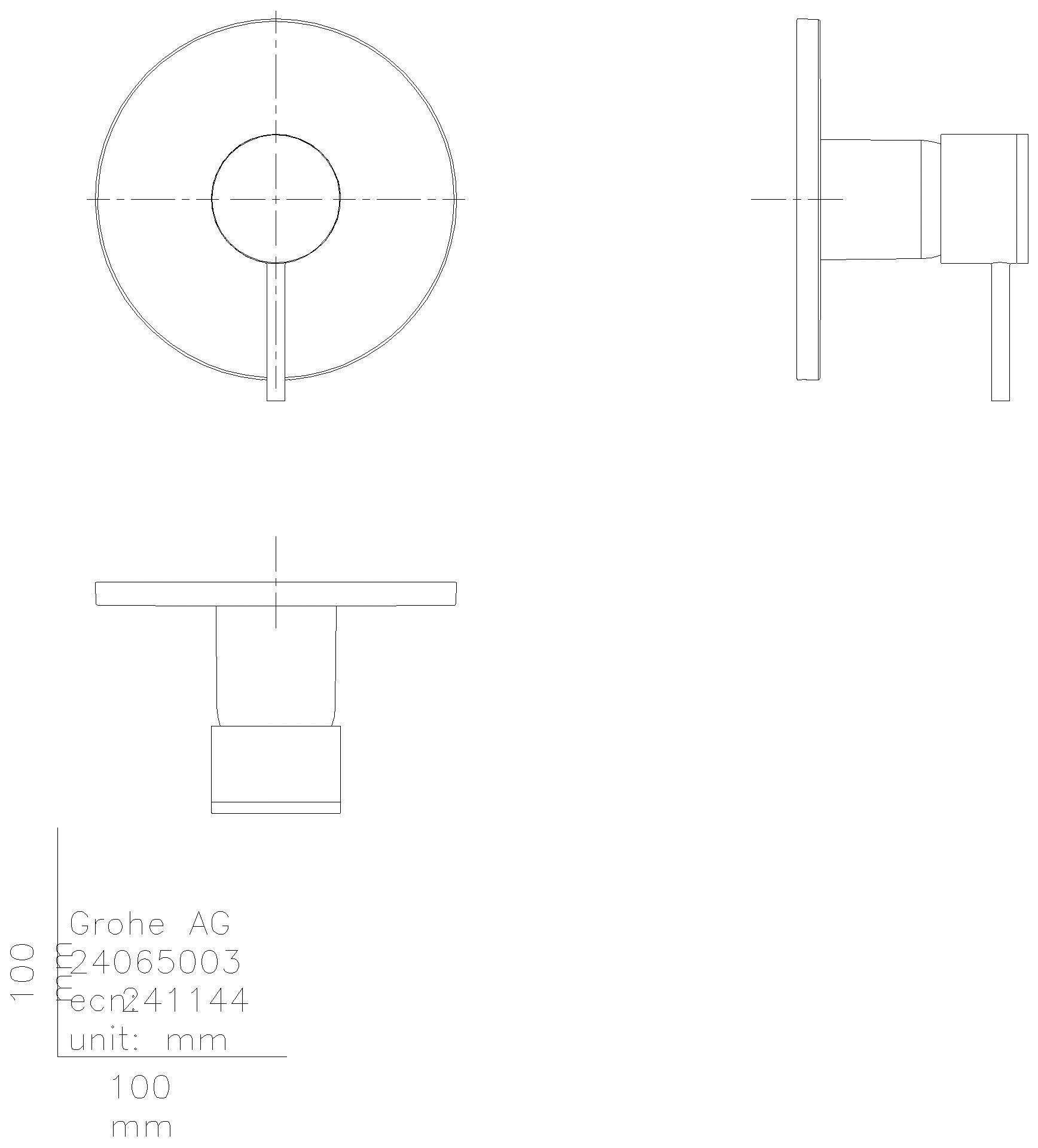 GROHE EH-Brausebatterie Atrio 24354 FMS für 35604 satin steel