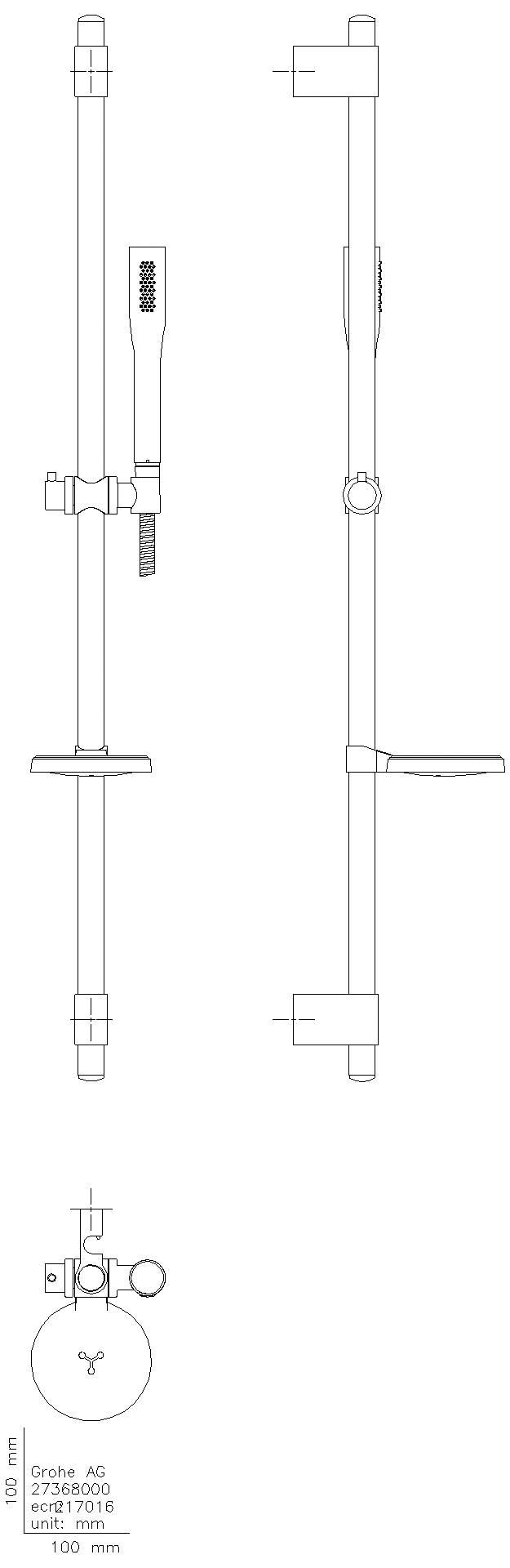 GROHE Brausegrt. Euphoria C Stick 27368 900mm 8 l/min Seifenschale chrom