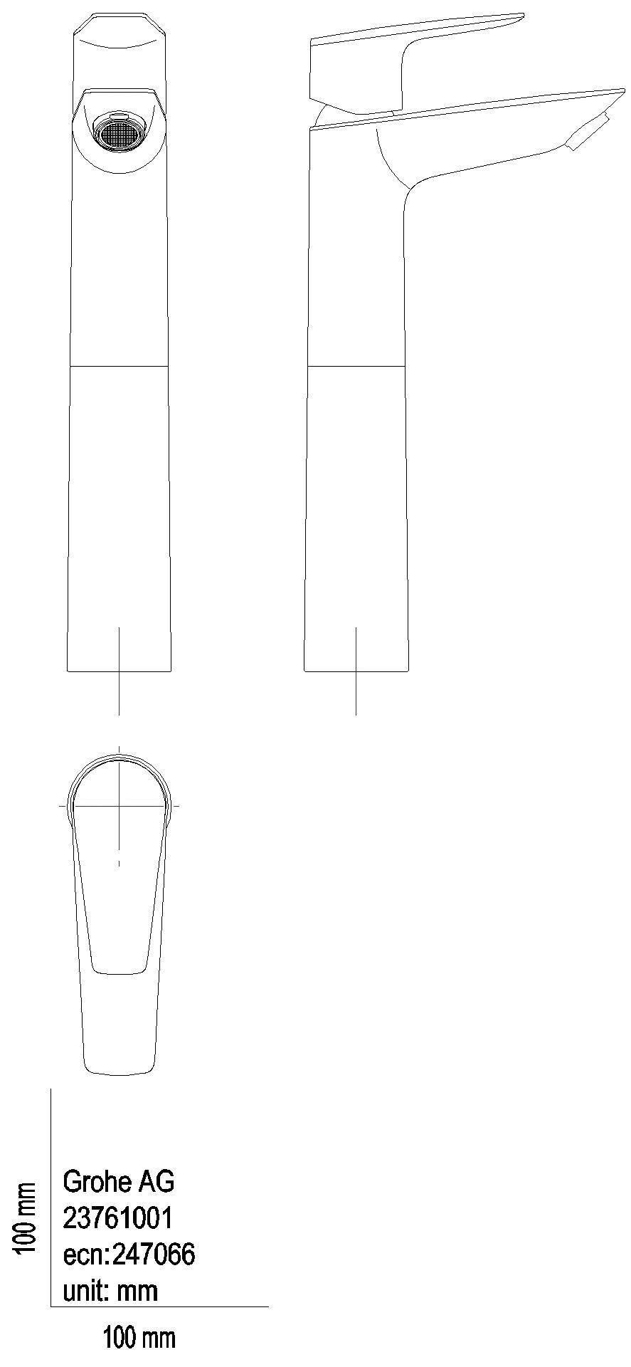GROHE EH-Waschtischbatterie BauEdge 23761_1 XL-Size glatter Körper chrom
