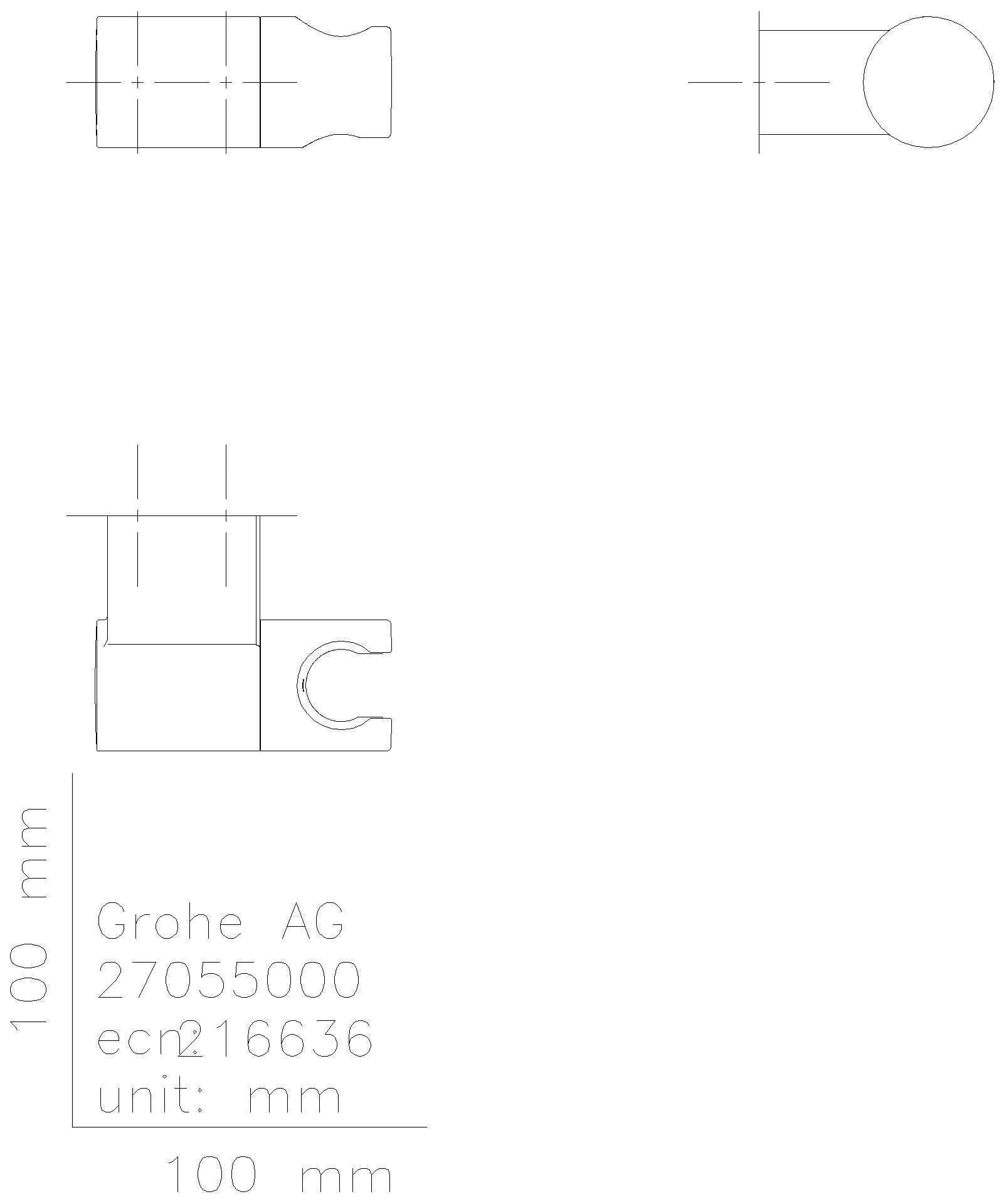 GROHE Wandbrausehalter Rainshower 27055 verstellbar chrom